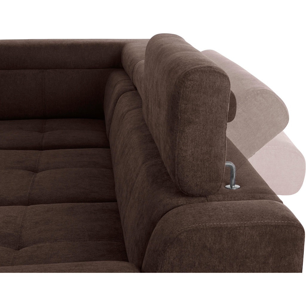 exxpo - sofa fashion Ecksofa »Florenz, L-Form«, wahlweise mit Bettfunktion