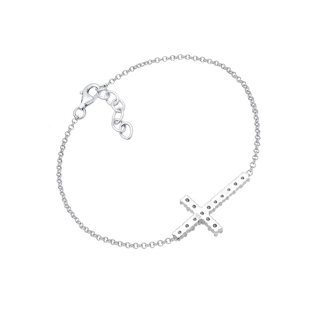 Elli Armband »Kreuz Multi-Color Kristalle 925 Silber« kaufen | BAUR