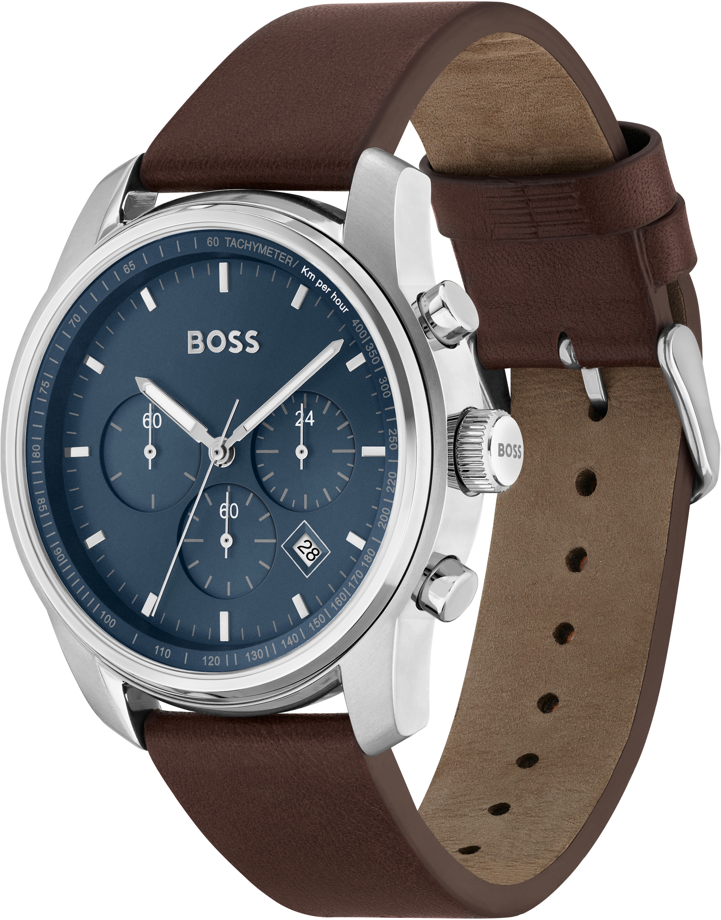 BOSS Chronograph »TRACE, 1514002«, Quarzuhr, Herrenuhr, Armbanduhr, Stoppfunktion, Datum