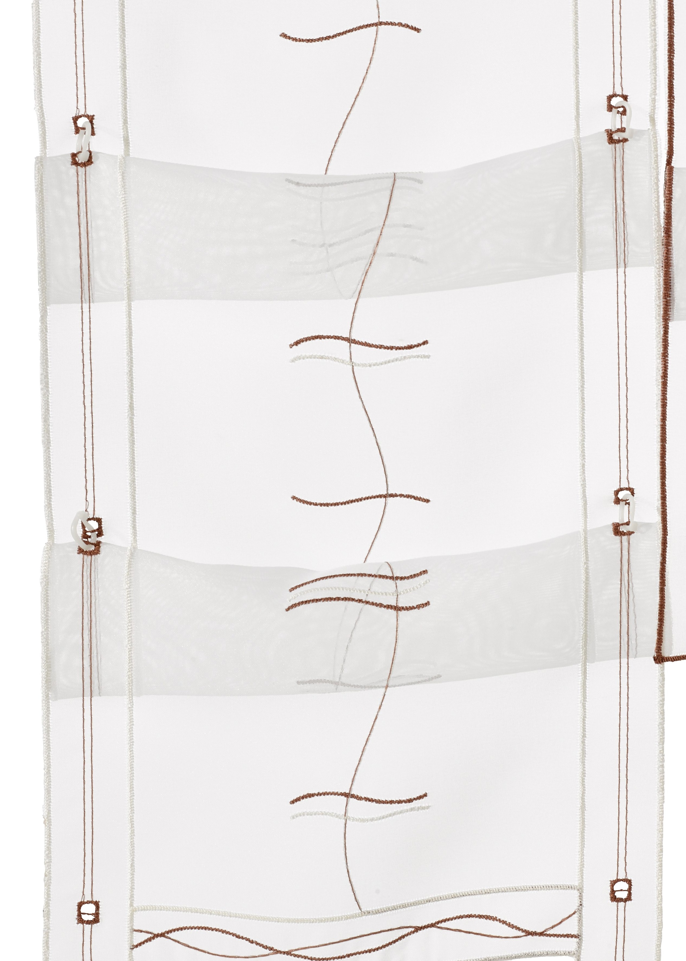 Weckbrodt Scheibengardine »Selina«, (1 St.), Hochraff, Gardine, Voile, echte Stickerei, transparent, Store