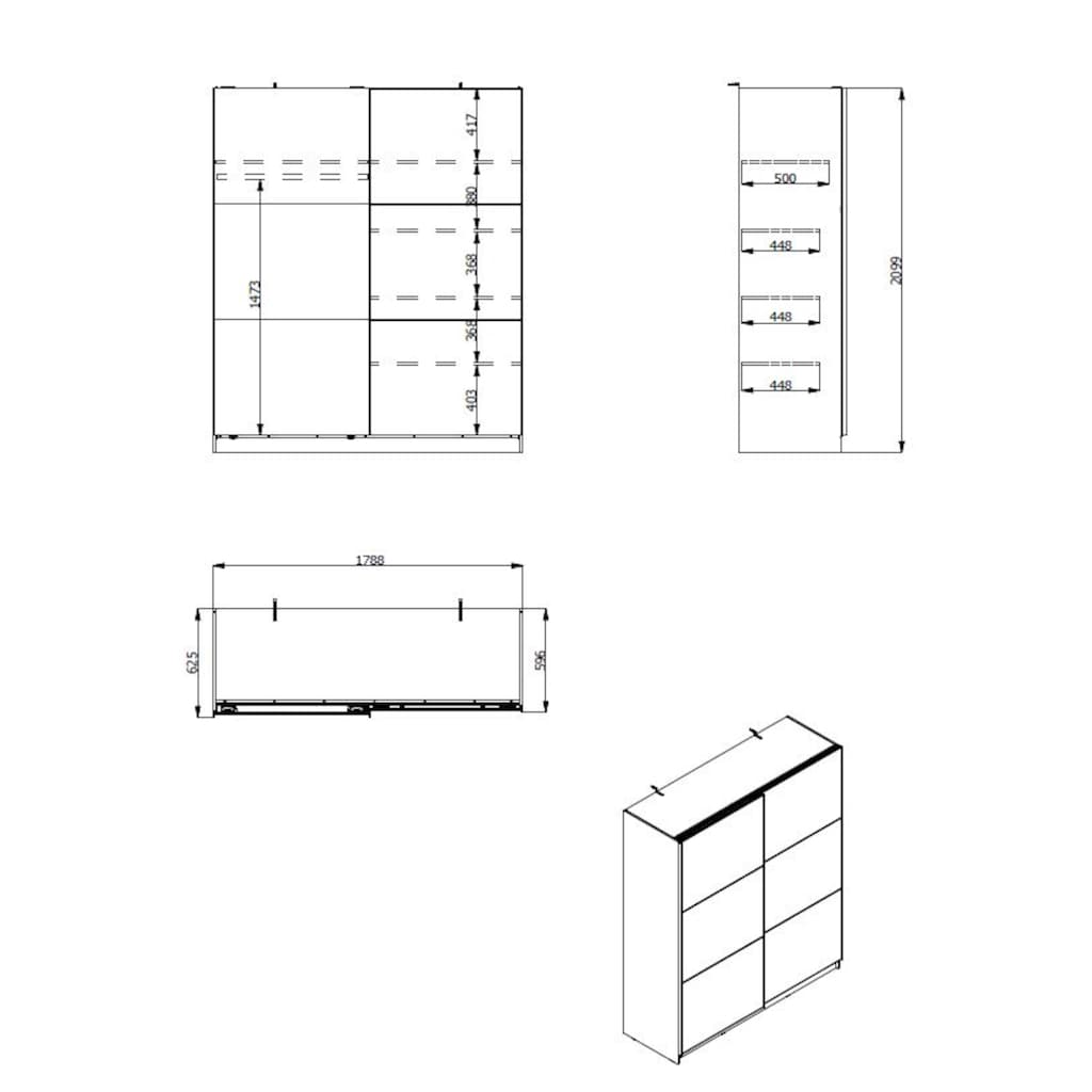 INOSIGN Schwebetürenschrank »Sierra«