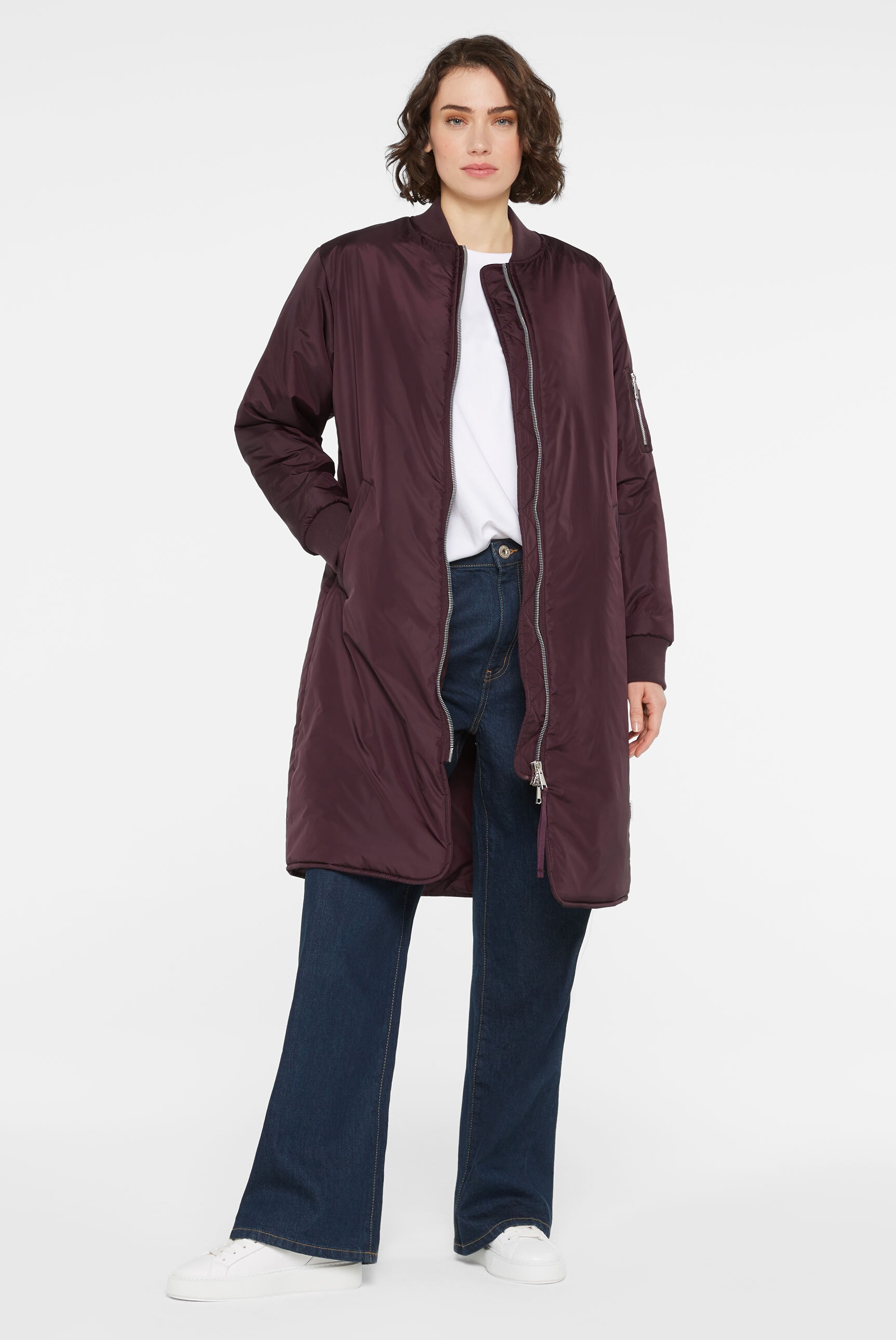 SENSES.THE LABEL Langjacke, ohne Kapuze, mit Two-Way-Zipper