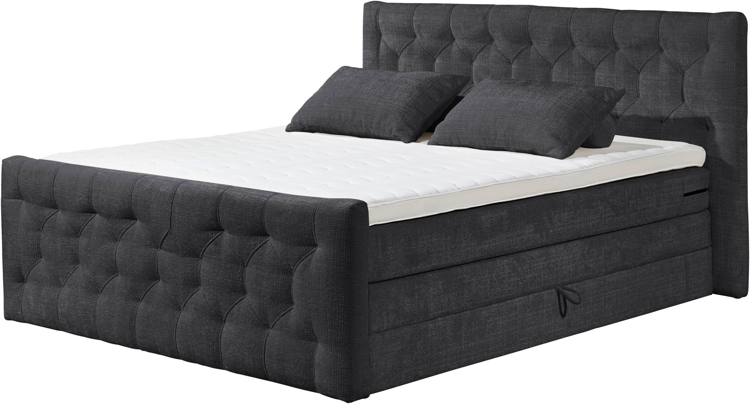 ED EXCITING DESIGN Boxspringbett ""Cashfield", inkl. zwei Bettkästen & Topp günstig online kaufen