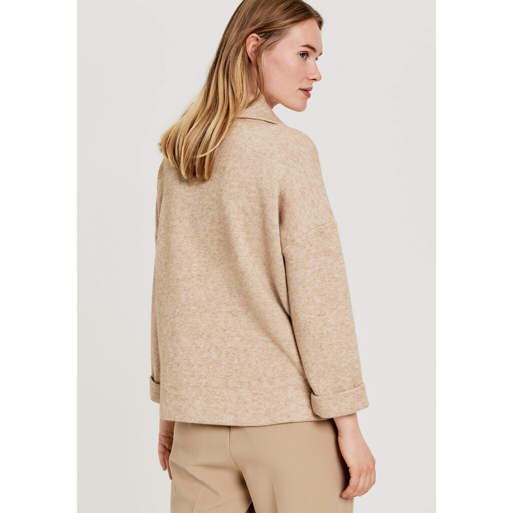Damenmode Shirts & Sweatshirts OPUS Longsweatshirt »Gewise«, mit Ärmelumschlag beige Damenmode Shirts & Sweatshirts OPUS Longsweatshirt »Gewise«, mit Ärmelumschlag beige
