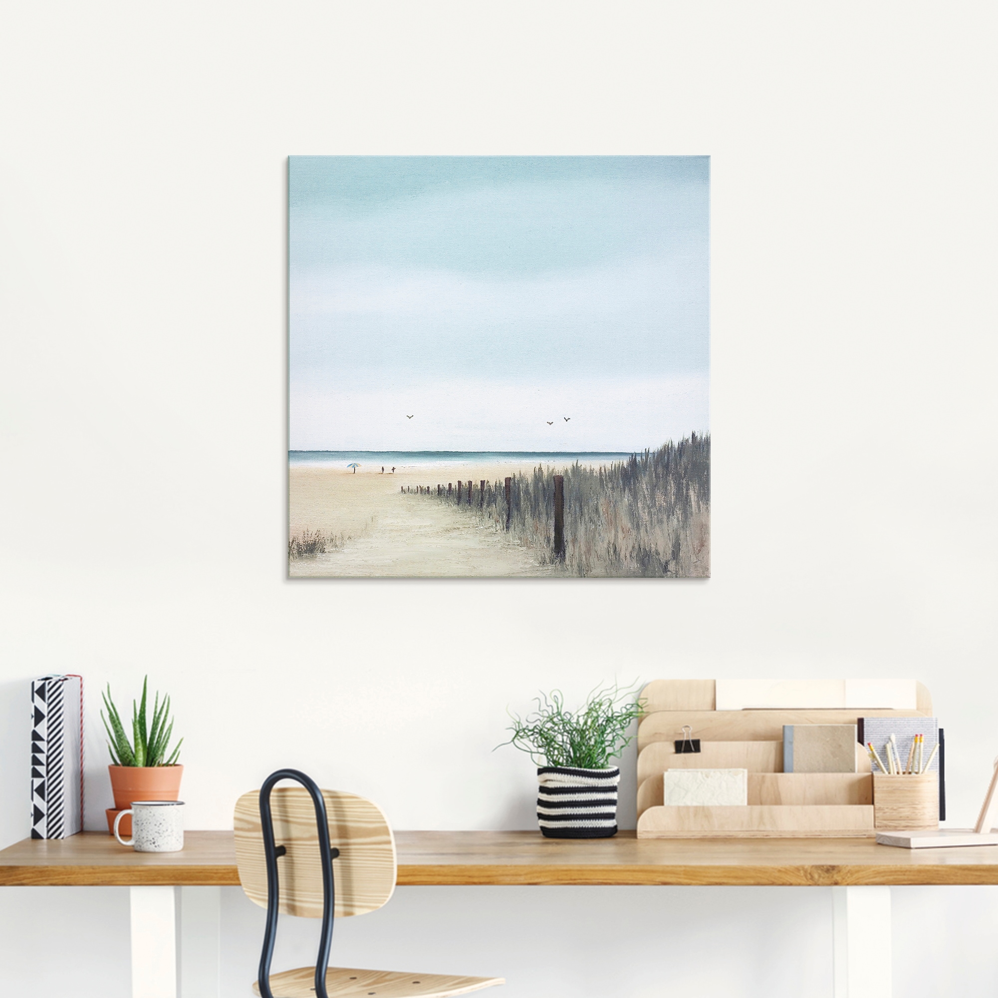Artland Glasbild »Sonniger Morgen I«, Strand, (1 St.), in verschiedenen Größen