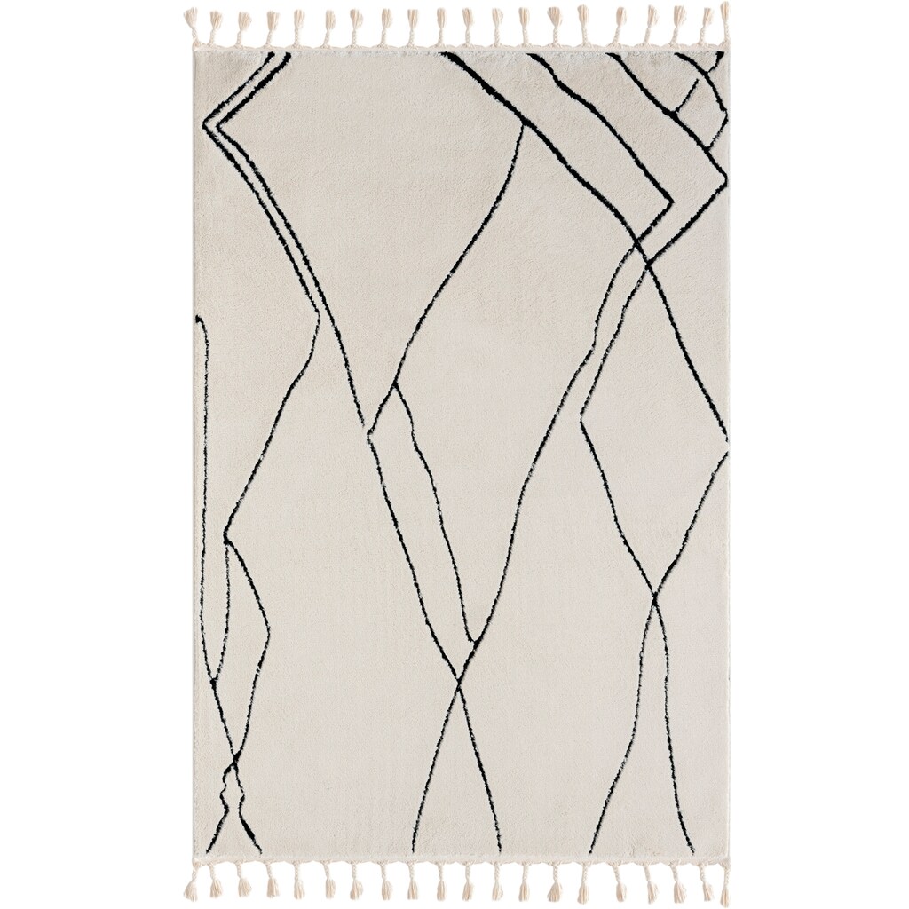 Myflair Möbel & Accessoires Hochflor-Teppich »Moroccan Drawline«, rechteckig