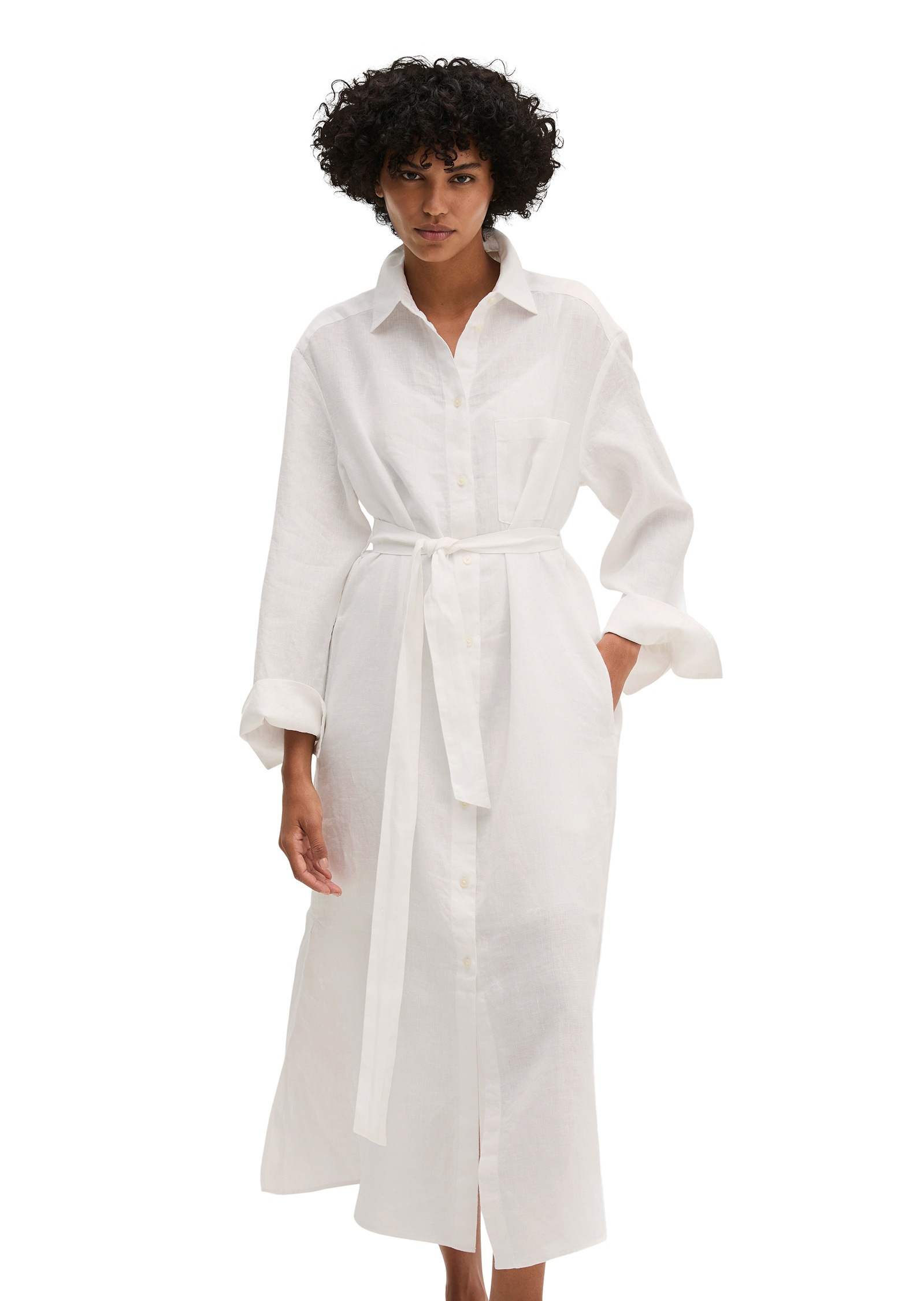Marc OPolo Hemdblusenkleid "mit Taillenbindeband"