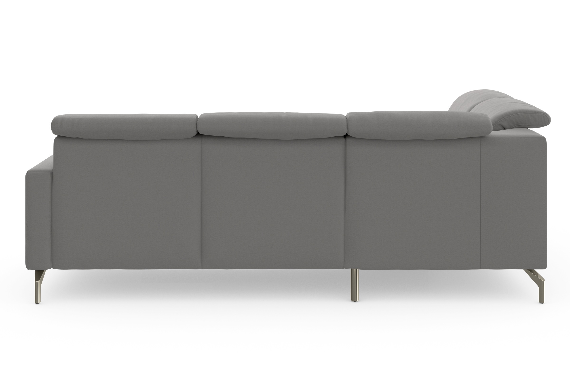 Ecksofa SIT & MORE "Bailando L-Form", grau, B:249cm H:84cm T:205cm, Sofas, Ecksofa, wahlweise mit Kopfteilverstellung und Vorziehsitz, motorisch 9