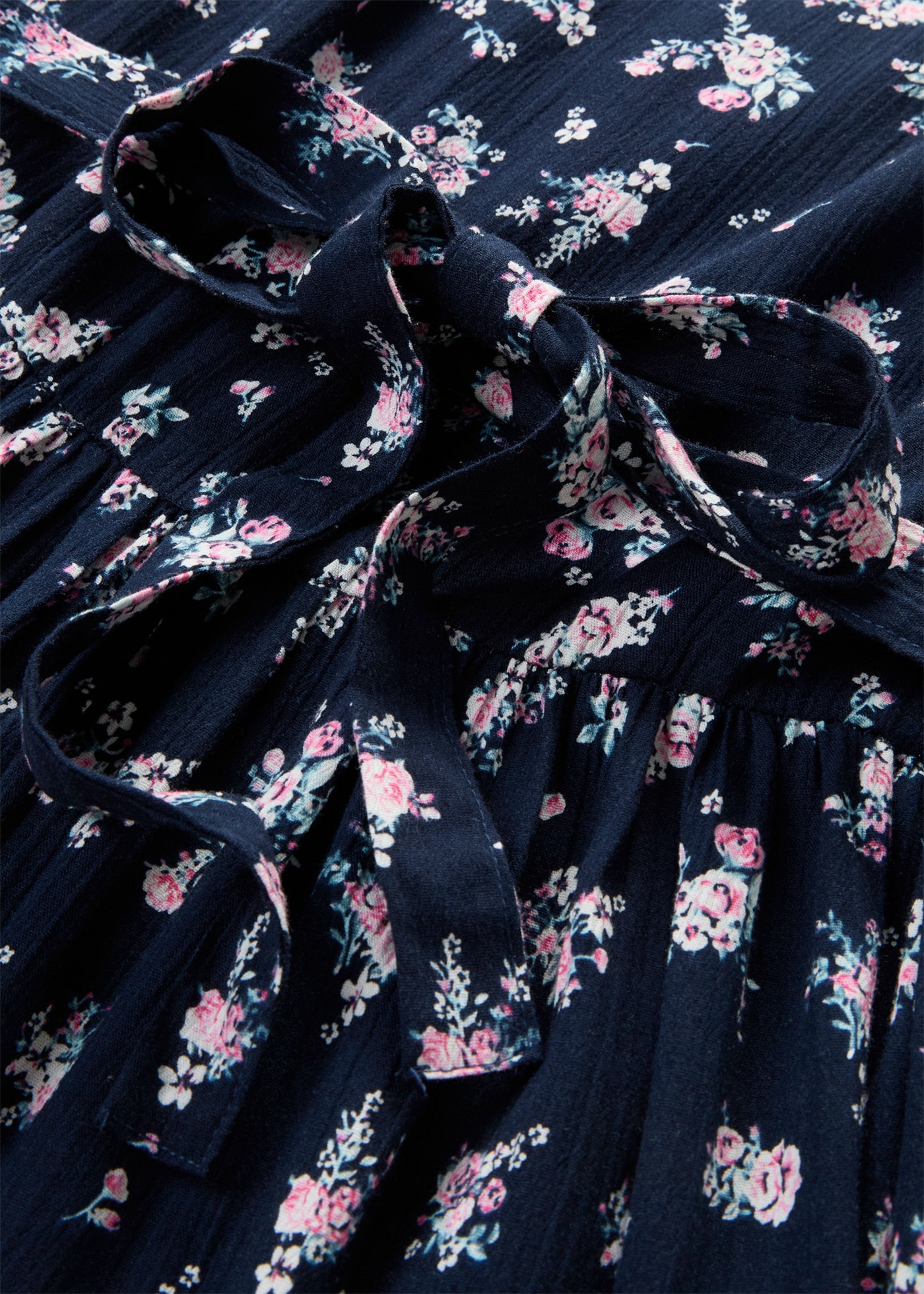 bonprix Maxikleid aus reiner Baumwolle, Loose Fit, Kurzarm-Design, mit Allover-Muster