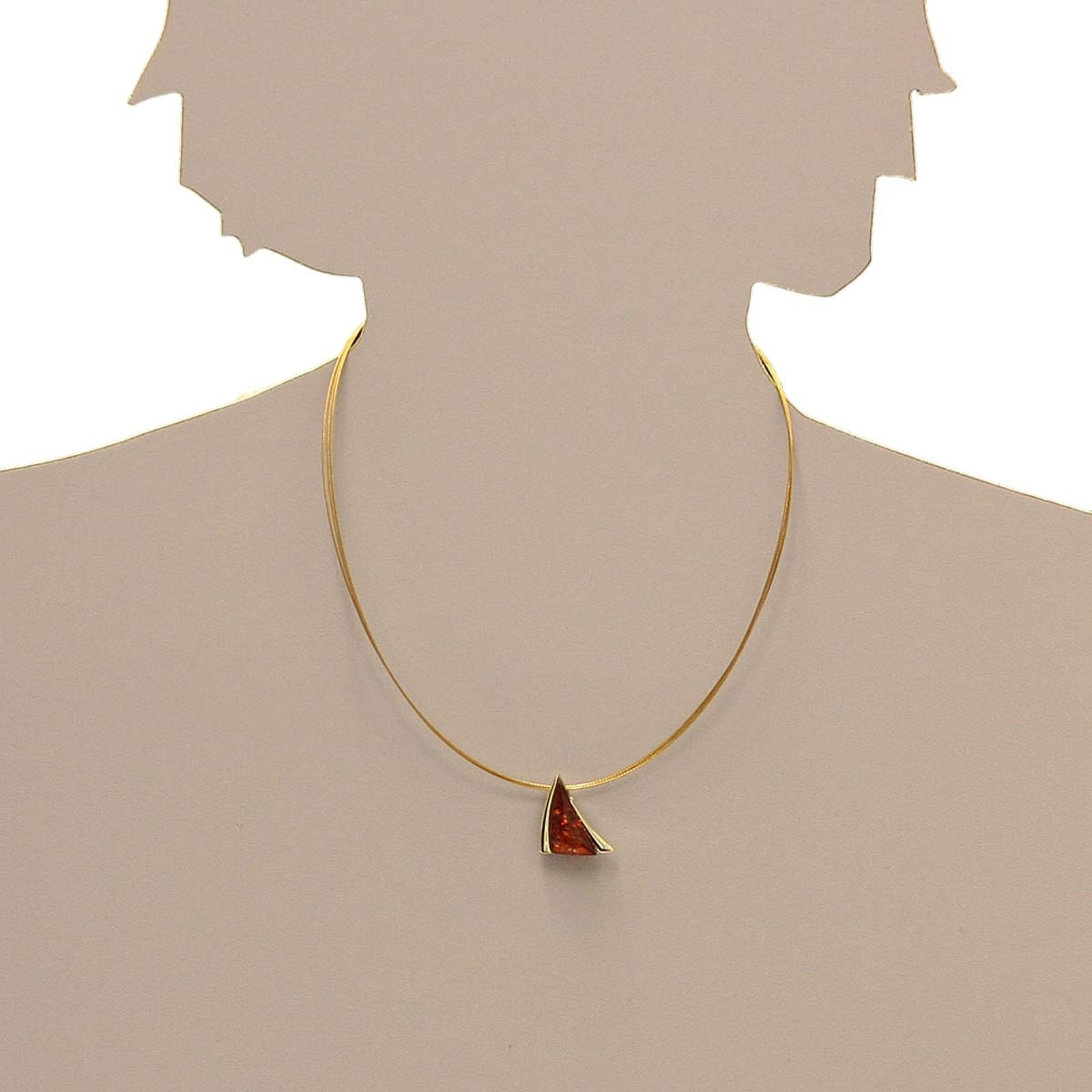 OSTSEE-SCHMUCK Kette mit Anhänger »Ostsee-Schmuck Halsreif mit Anhänger Gleiter-Imke 22«, (2 tlg.)