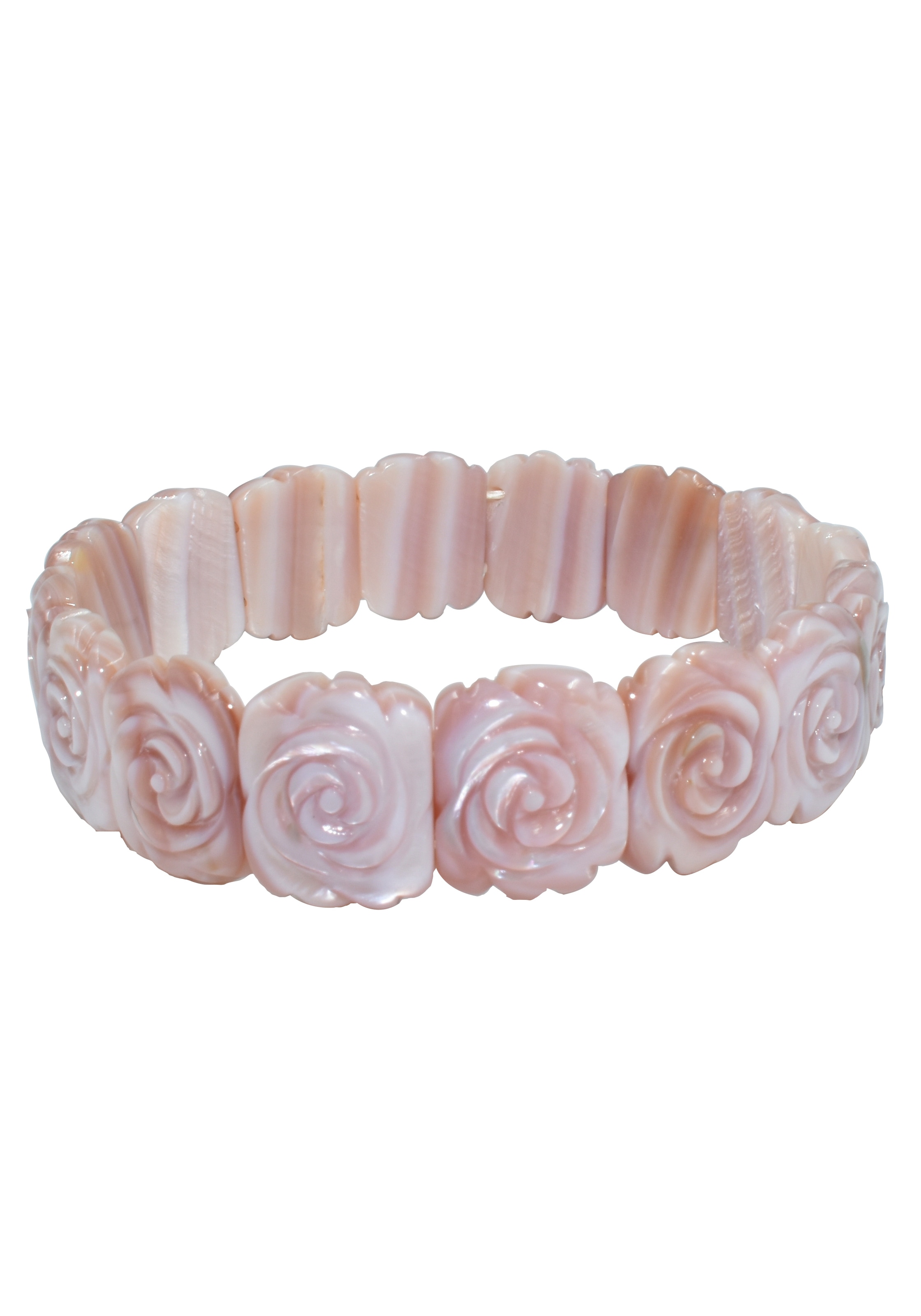 Armband Rosen-Design, elastisch«, mit Perlmuscheln »Schmuck rosa, mm Firetti bestellen 16 Germany breit, BAUR in Made | Geschenk, Maxima\