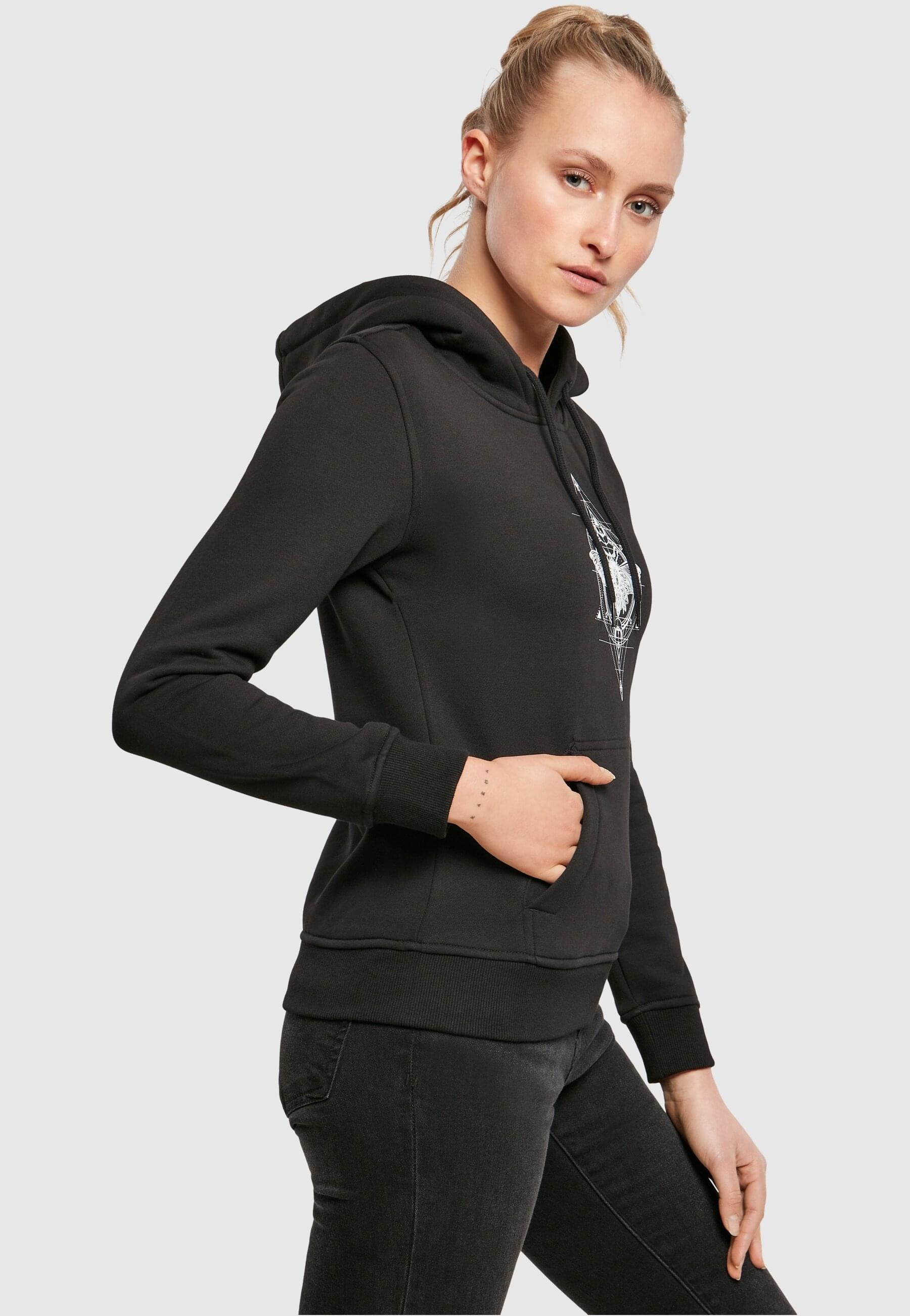 MisterTee Rundhalspullover »MisterTee Damen Ladies Moth Hoody«, (1 tlg.)