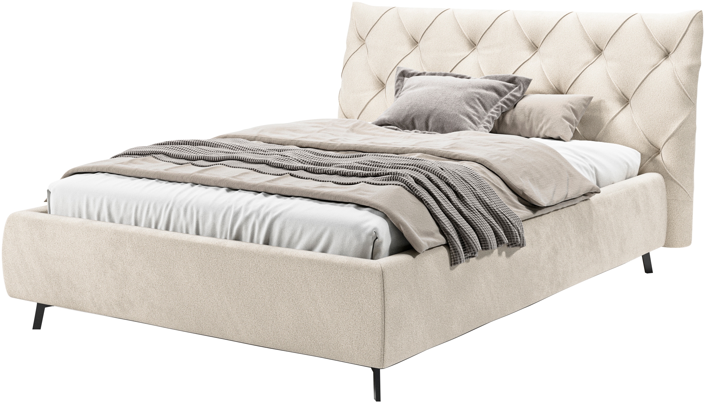 Home affaire "Elloree, in 4 Breiten bis 200cm, auch in Leder" Kopfteilhöhe 105 cm, belastbar bis 280 kg, auch in Überlänge 220cm