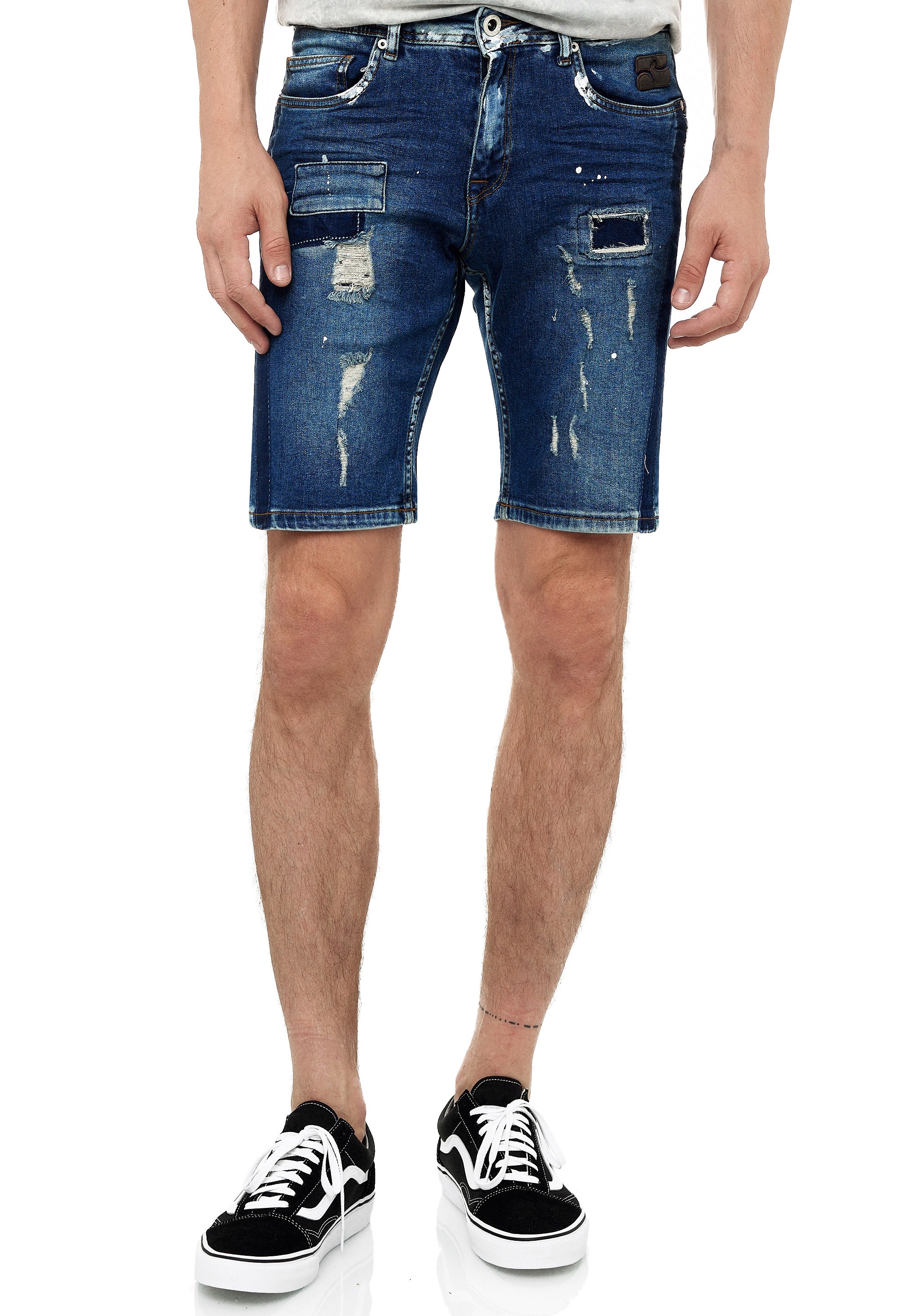 Rusty Neal Shorts "Navito", mit coolen Used-Details