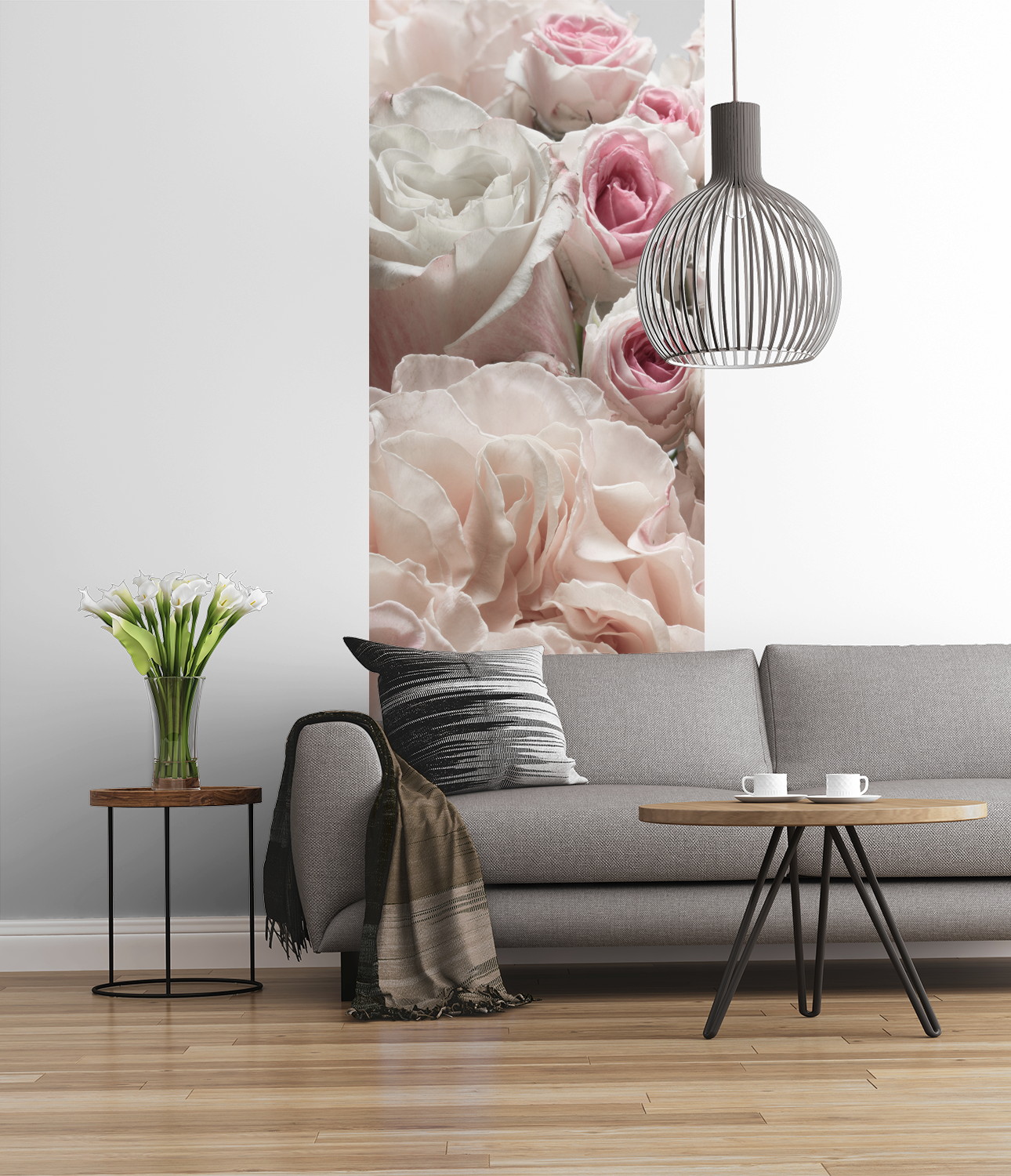 Komar Fototapete "Vlies Fototapete - Englische Rosen - Größe 100 x 280 cm" Motiv bedruckt glatt