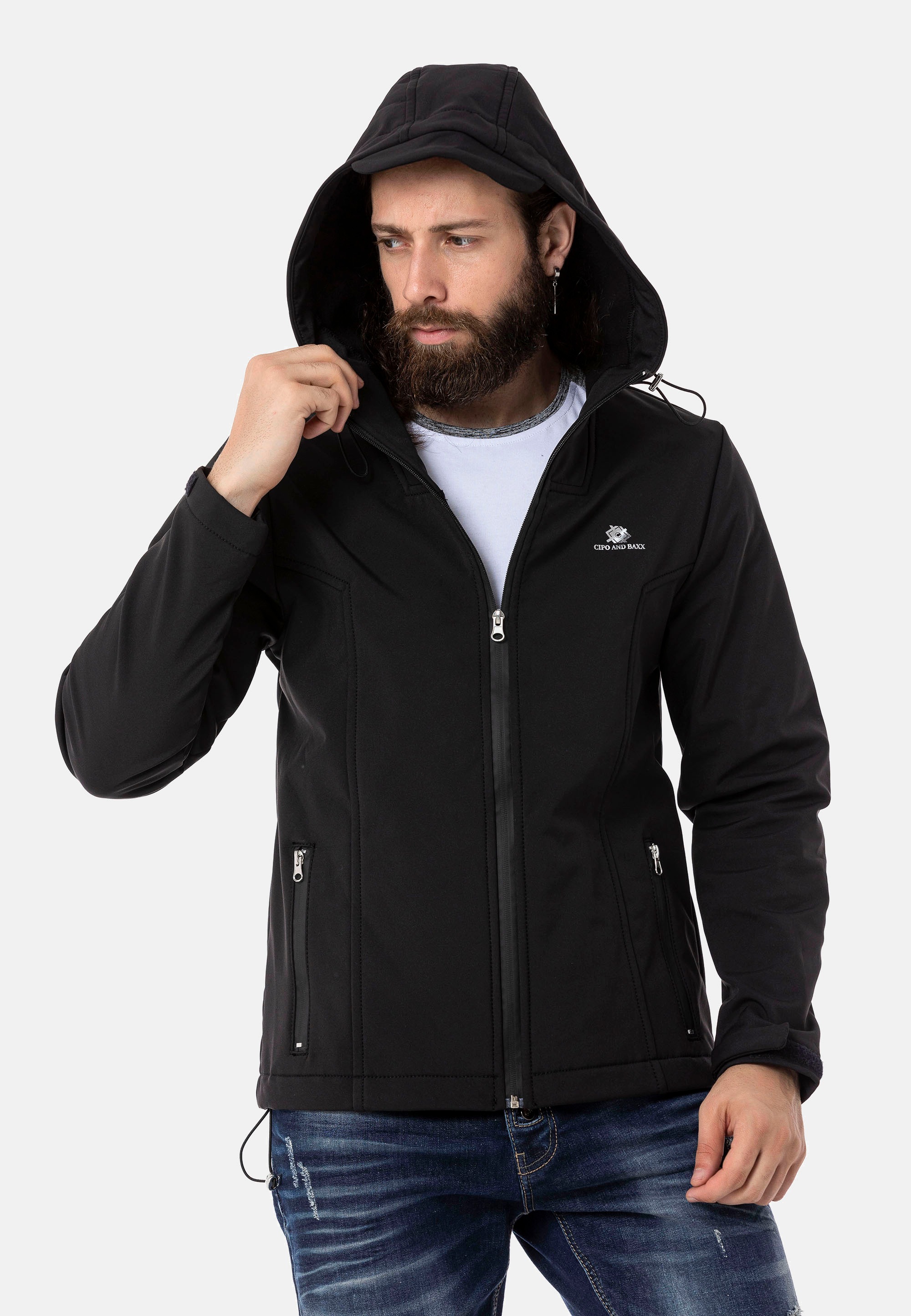 Cipo & Baxx Outdoorjacke, in sportlichem Look