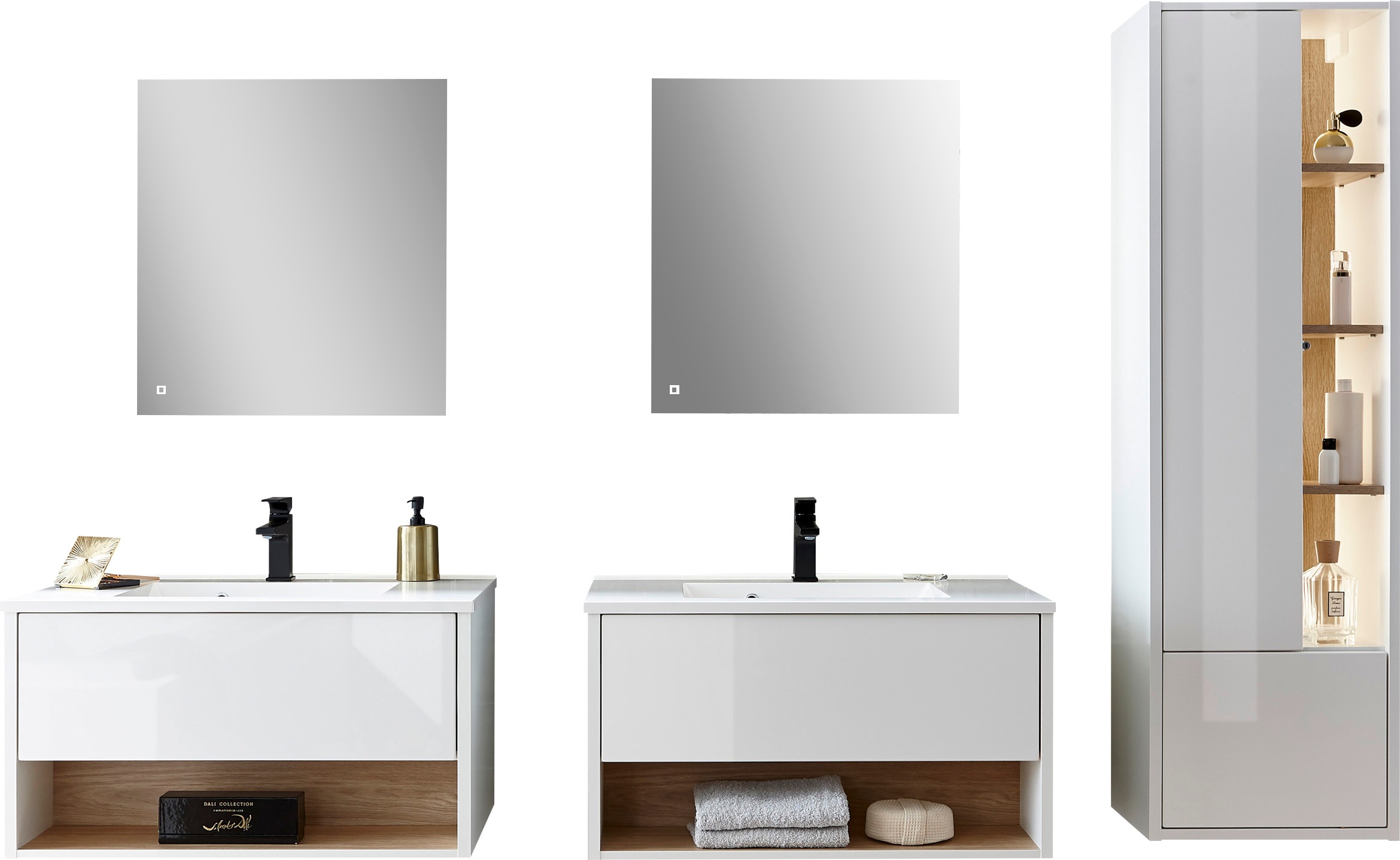 PLACES OF STYLE Badmöbel-Set "Studio Line, Bad im modernen Design, 5-teilig günstig online kaufen