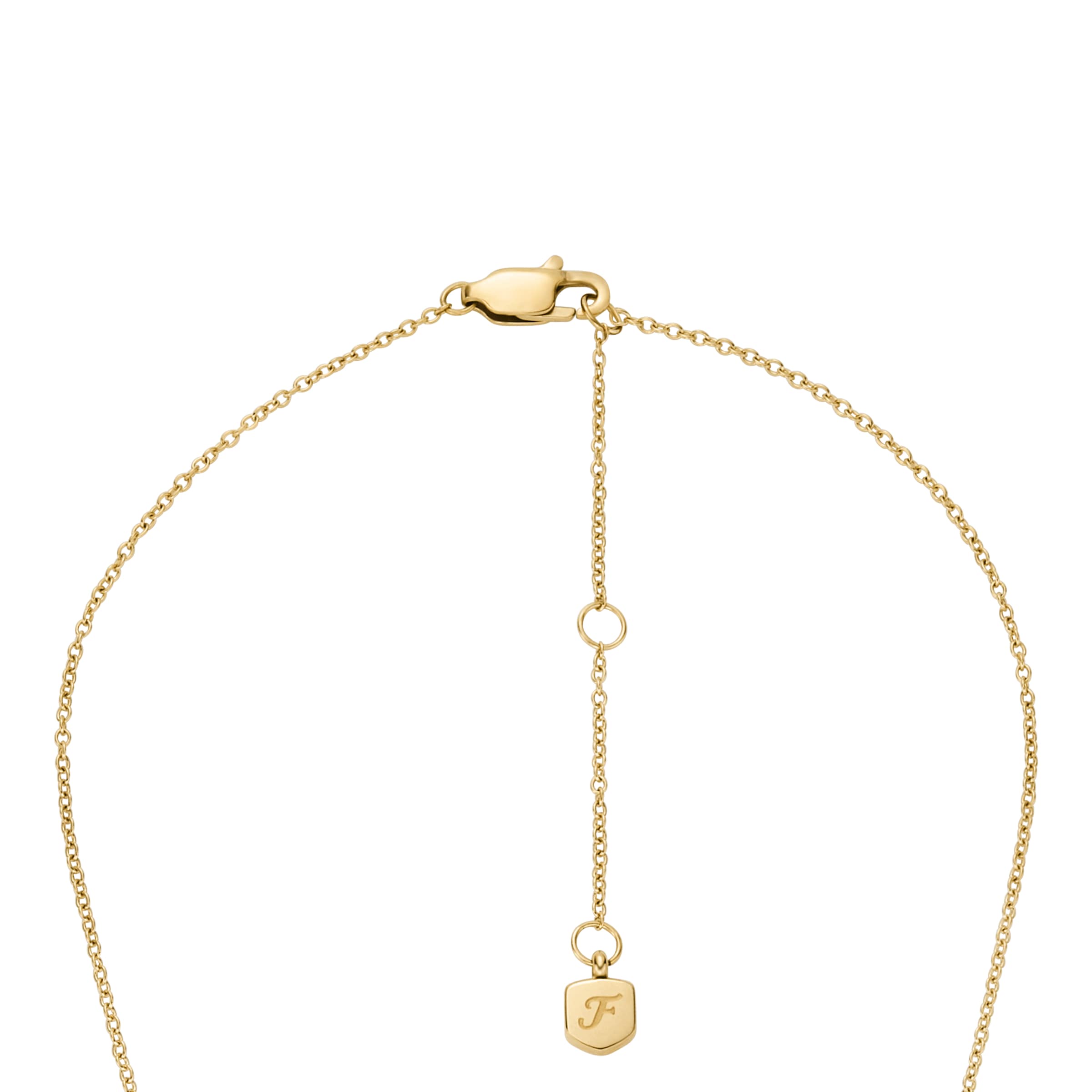 Fossil Kette mit Anhänger »Schmuck Geschenk Edelstahl JEWELRY«, mit Glasstein