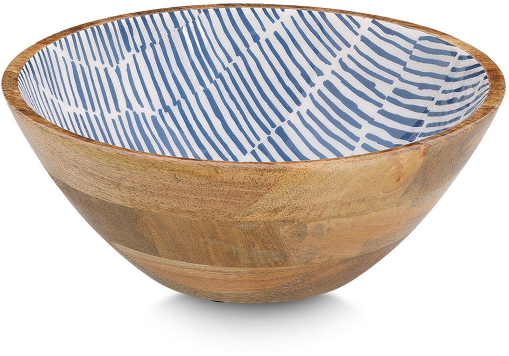 ZELLER PRESENT Schale "Mangoholz, blau", Ø 30cmblau, Schüsseln, hochwertiges natürliches Material