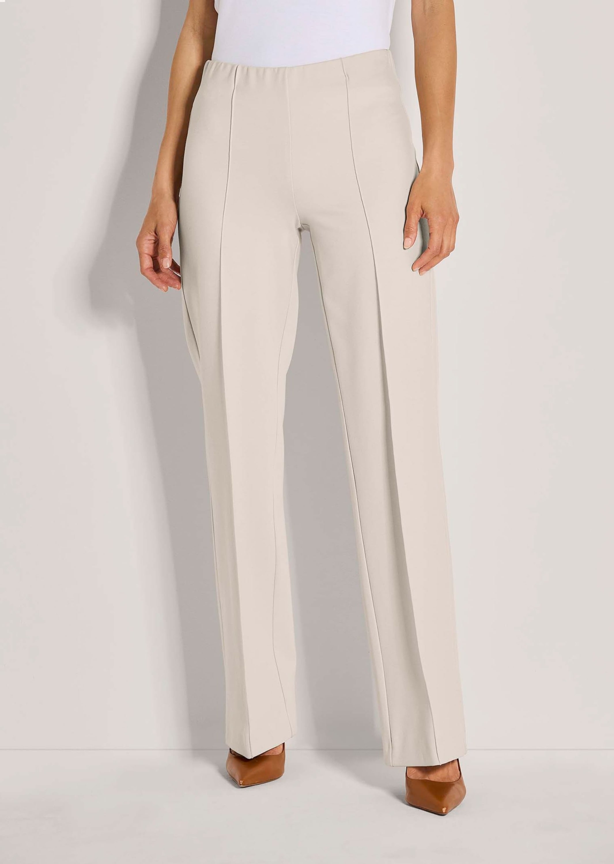 MADELEINE Jerseyhose »Jerseyhose Weite Jerseyhose mit Biesen«