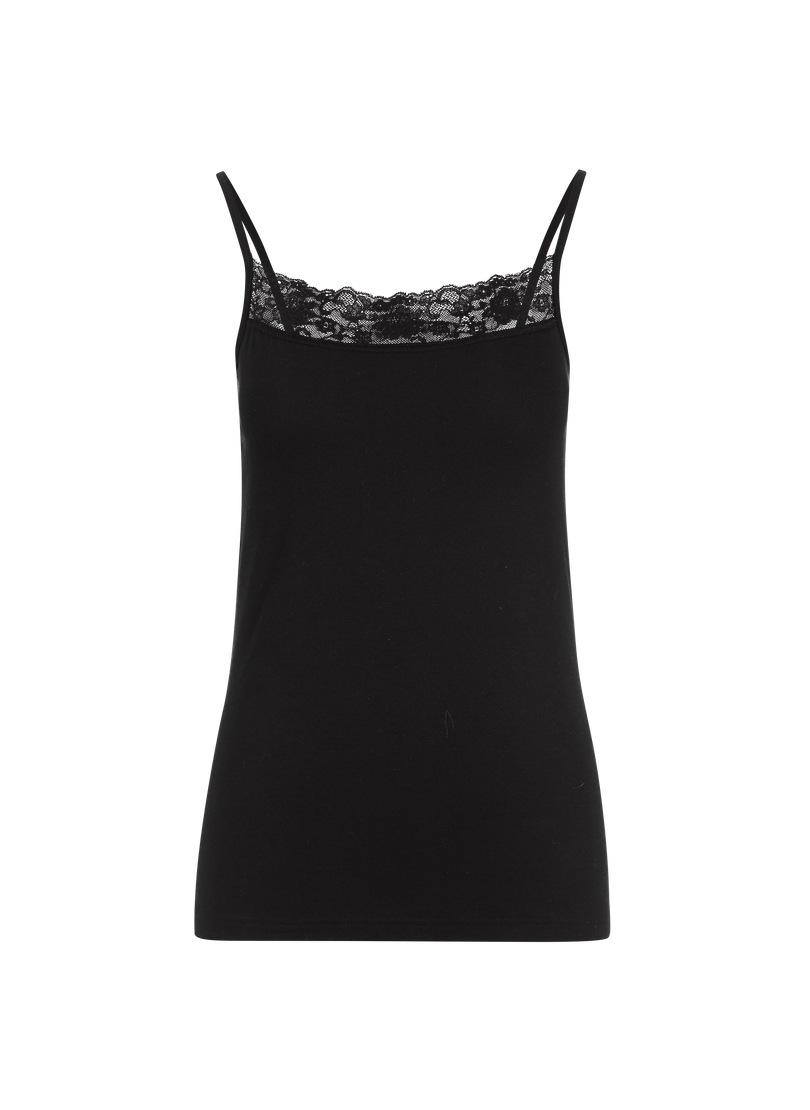 Trigema Unterhemd "TRIGEMA Spaghettiträger Unterhemd mit Spitze" 1 Stk. tlg günstig online kaufen