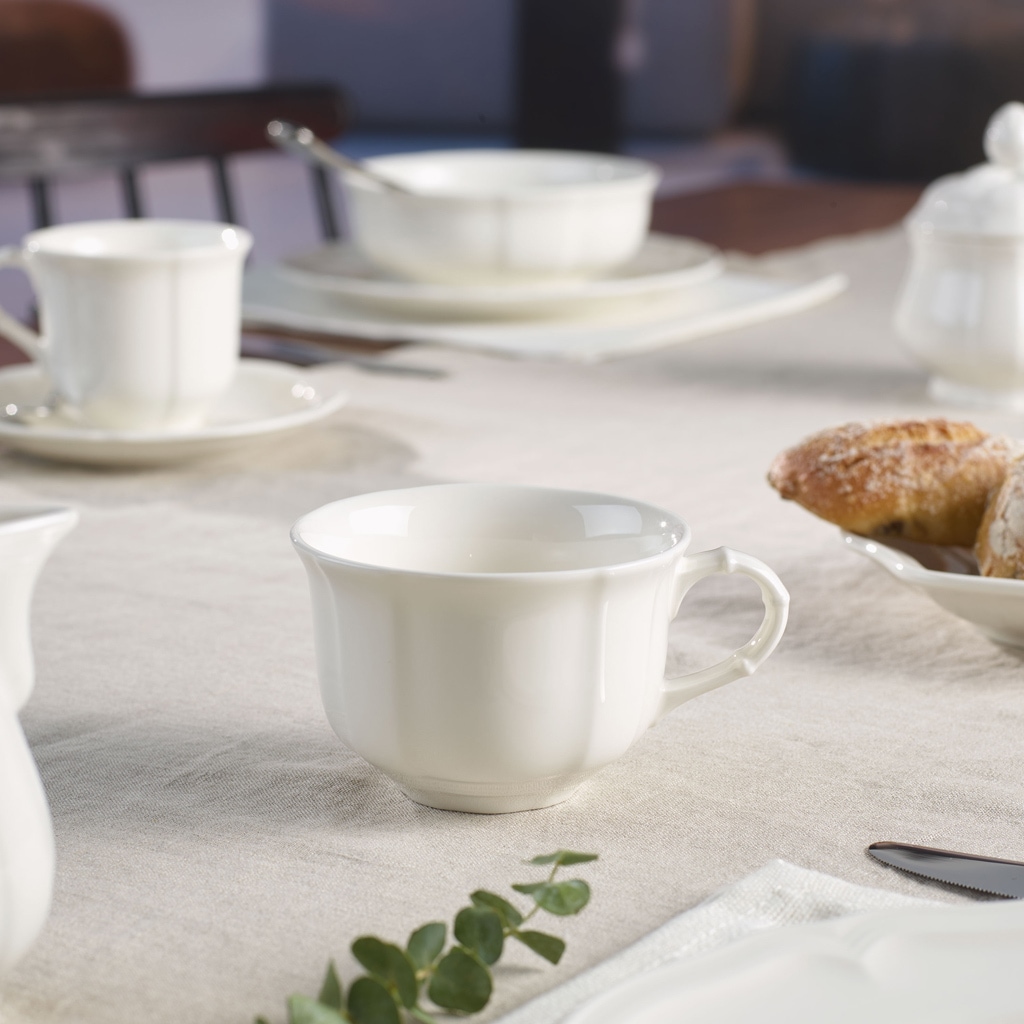 Villeroy & Boch Tasse »Teeobertassen mit Untertassen Manoir 130 ml 6er Set weiß«