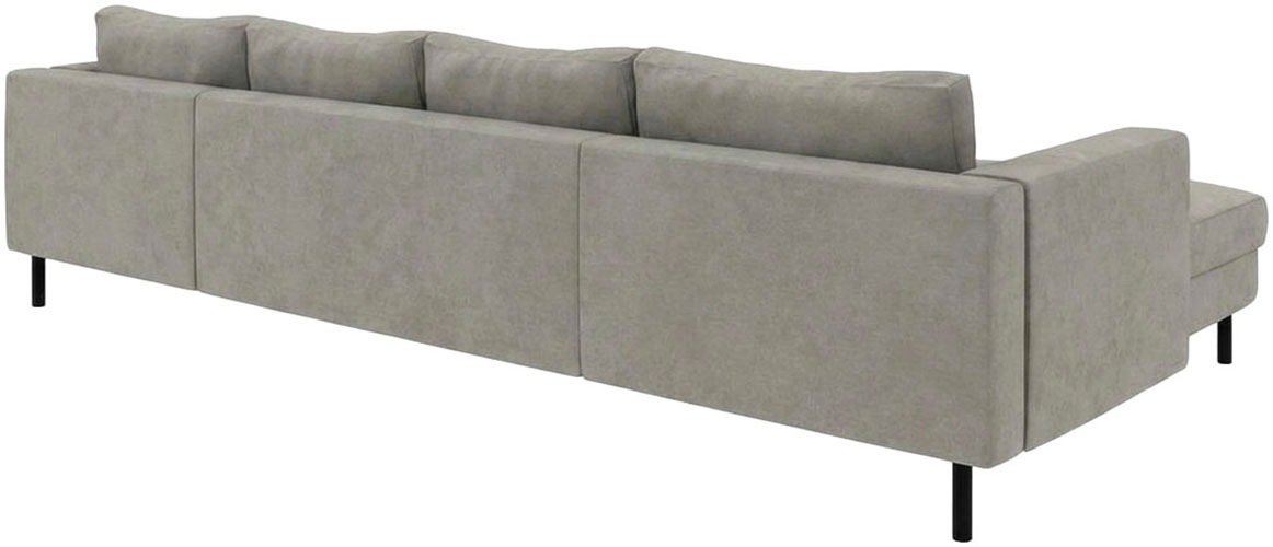 TRENDMANUFAKTUR Wohnlandschaft »Amazing II, wahlw. mit Schlaffunktion & Bettkasten, Fuß schwarz« Sofa in U-Form, in Cord, Struktur LEO o. Struktur LINO, Breite 305 cm