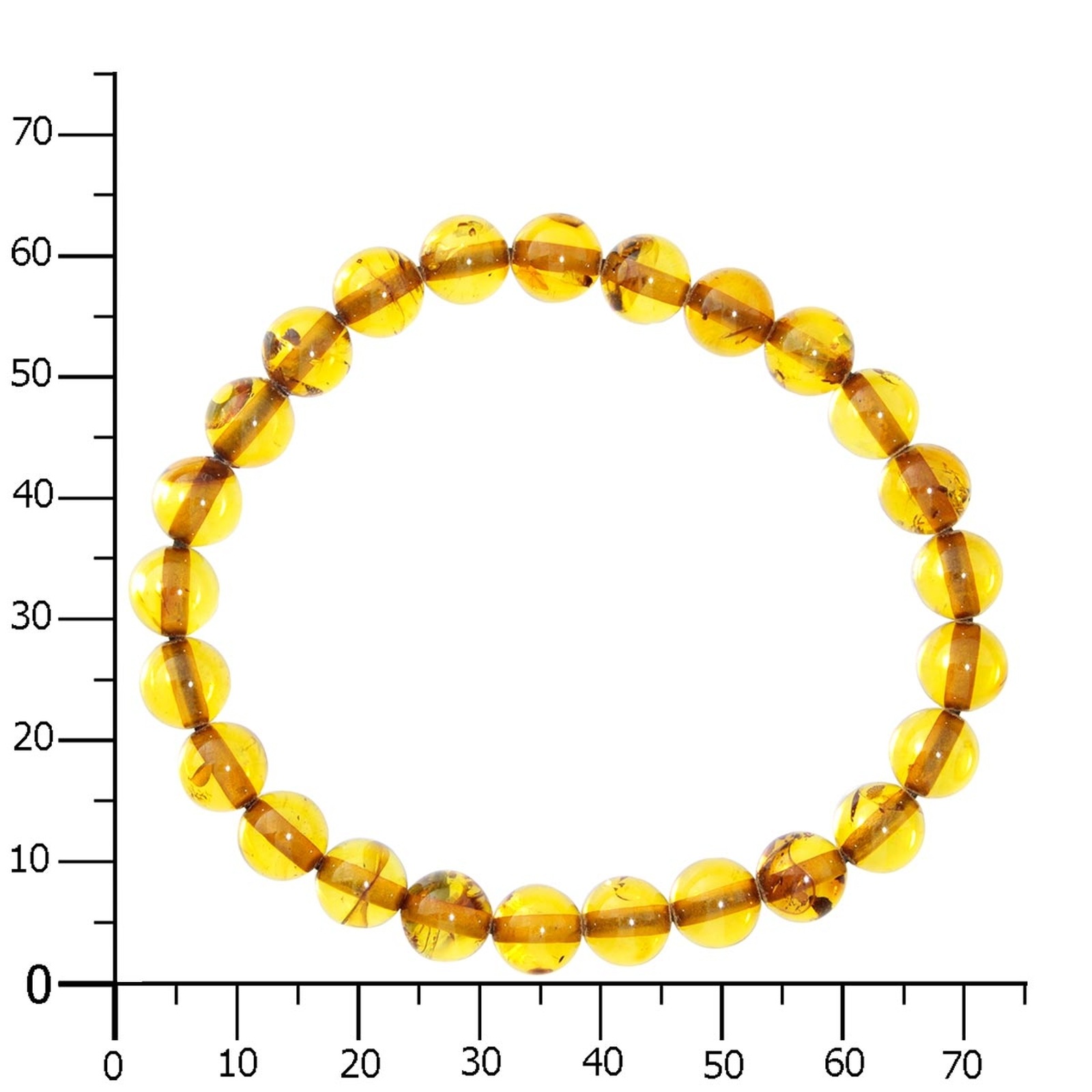 OSTSEE-SCHMUCK Armband »- Kugel 8 mm - Bernstein -,«