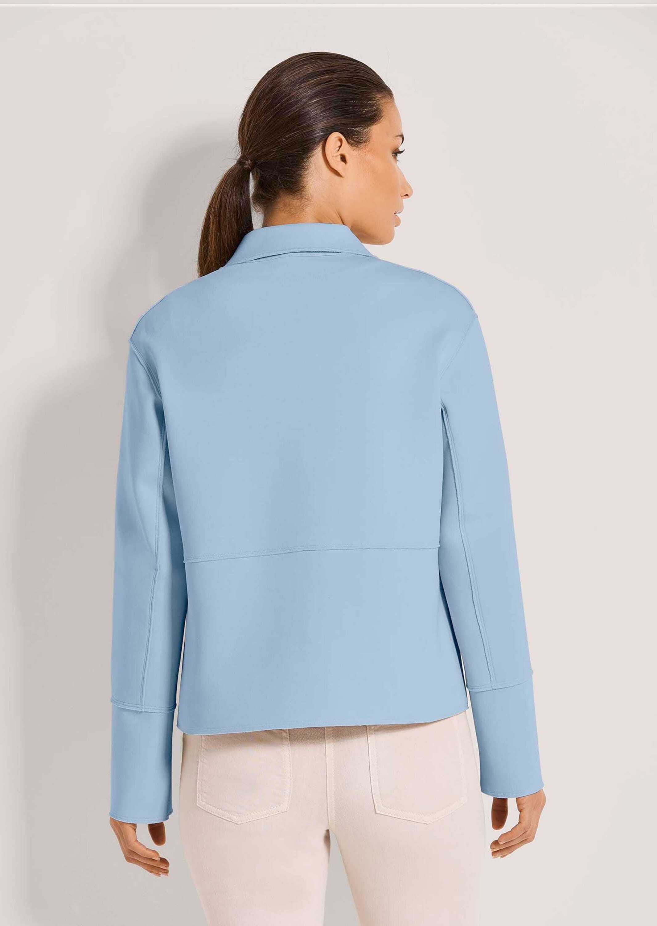 MADELEINE Jackenblazer »Kurzblazer Moderner Damenblazer mit Hemdkragen« Offene Schnittkanten