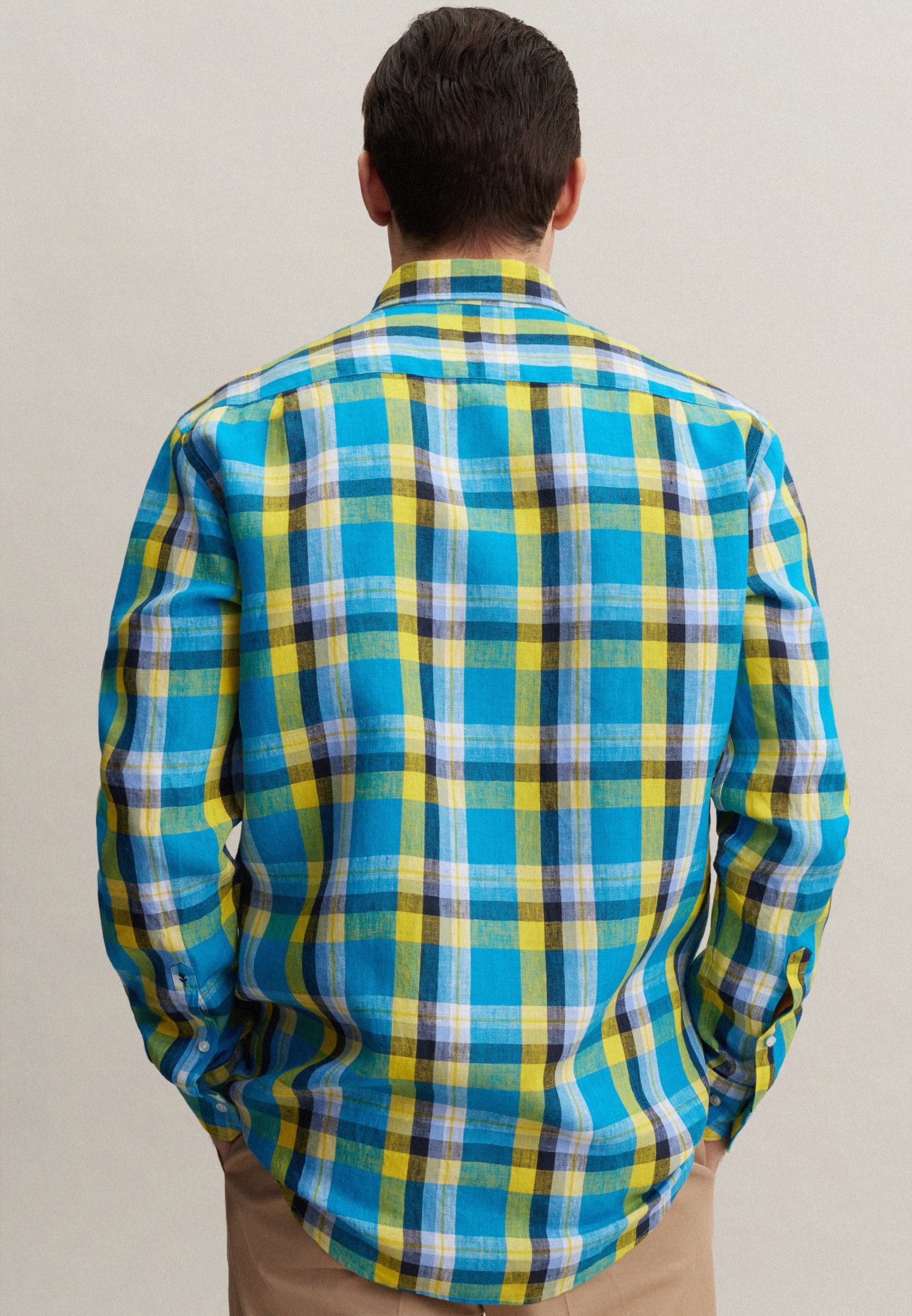 seidensticker Businesshemd "Regular" Regular 1/1 Button-Down-Kragen Karo günstig online kaufen