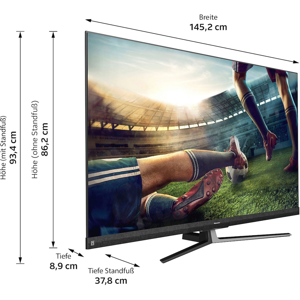 Hisense LED-Fernseher »65U8QF«, 164 cm/65 Zoll, 4K Ultra HD, Smart-TV, Quantum Dot Technologie, 120Hz Panel, JBL sound, Alexa Built-in