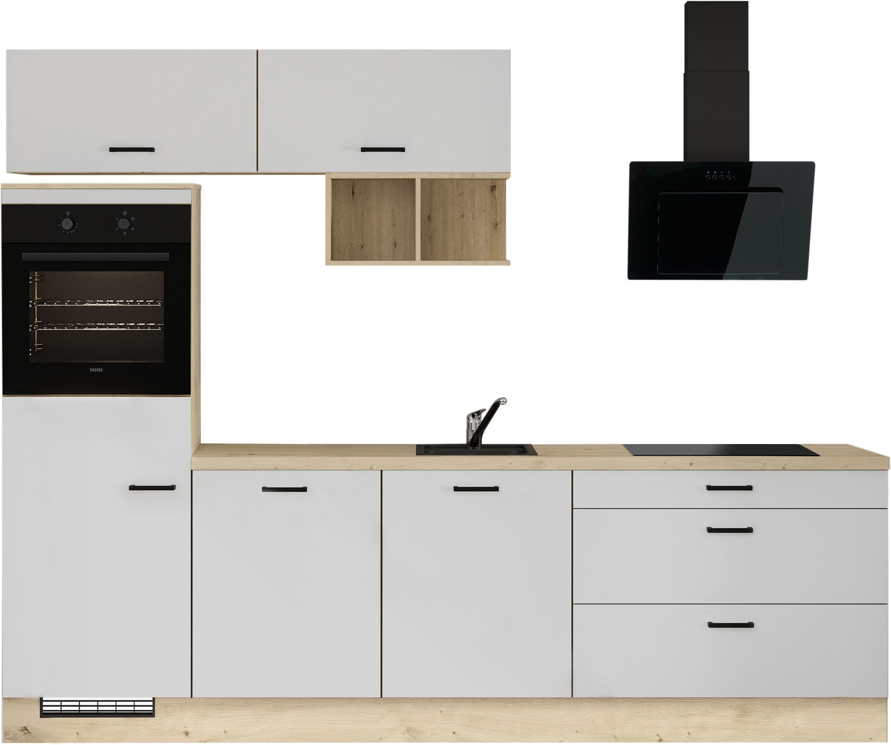 IMPULS KÜCHEN Küchenzeile "München, Ausrichtung wählbar, Schubkästen mit Soft-Close" Set, in verschiedenen Farben erhältlich, Breite 280 cm