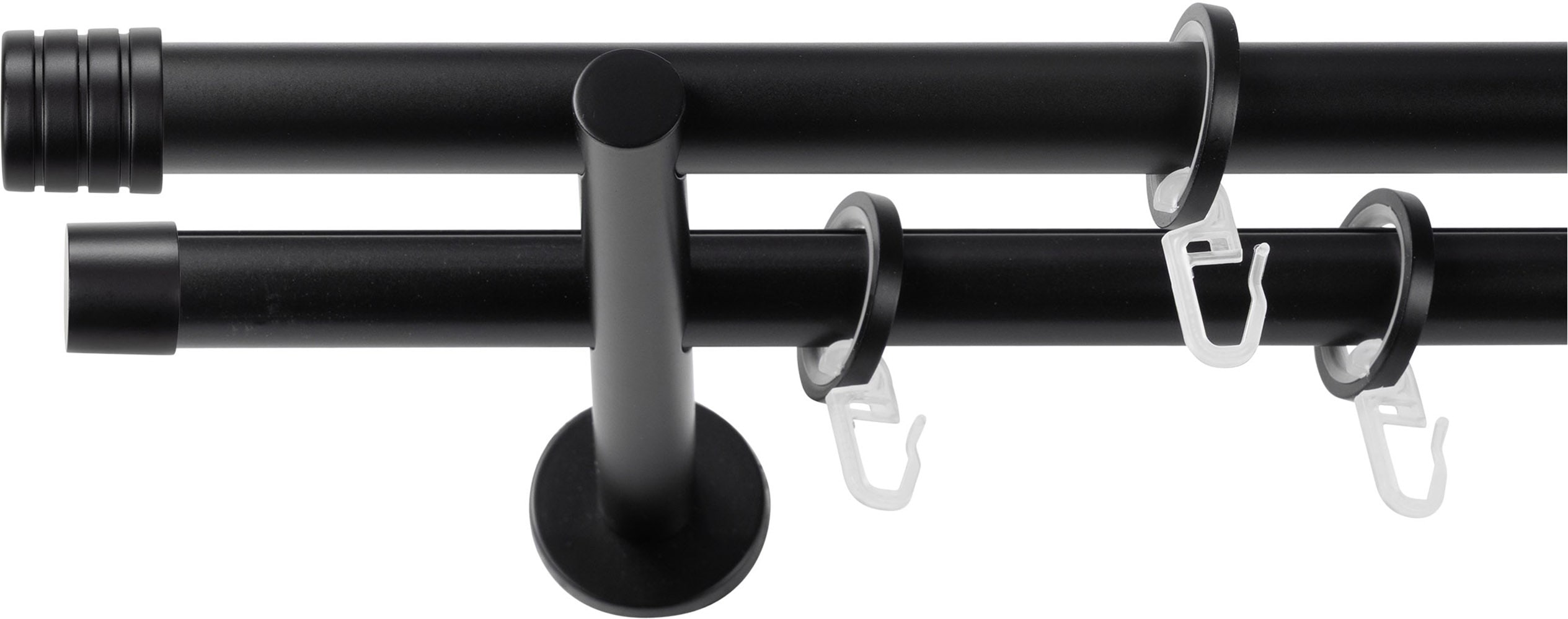 SN DECO GROUP Gardinenstange Ø 19 mm 2 läufig-läufig Fixmaß;kürzbar