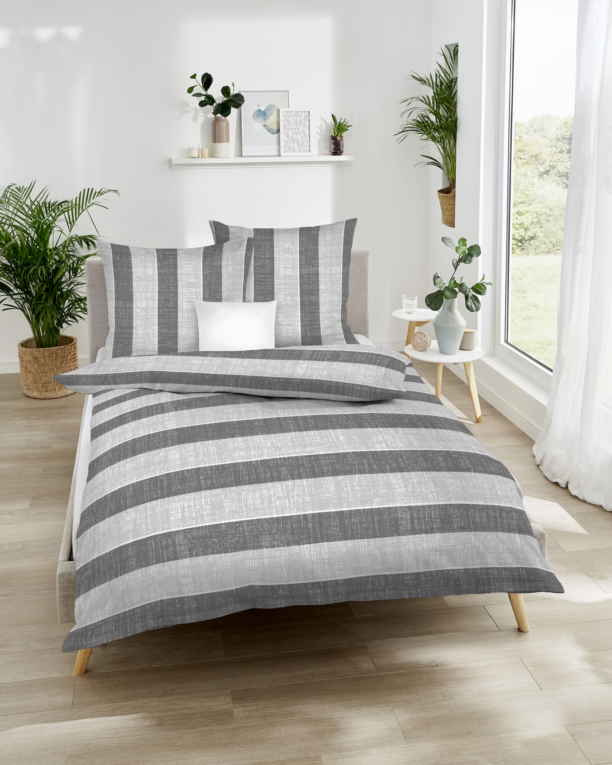 Kaeppel Bettwäsche "College" 3 Stk. tlg. Mit breiten Streifen günstig online kaufen