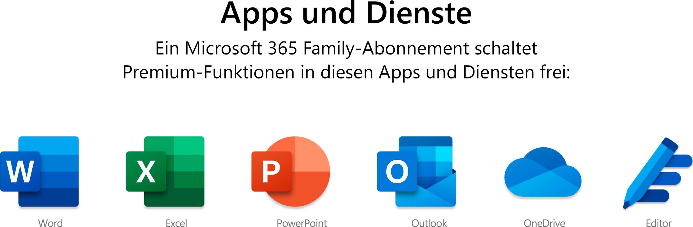 Microsoft Officeprogramm »original Microsoft 365 Family für bis zu 6  Personen«, Premium-Office-Apps, 6 TB OneDrive Cloudspeicher, Product Key in  Box | BAUR | PC-Software