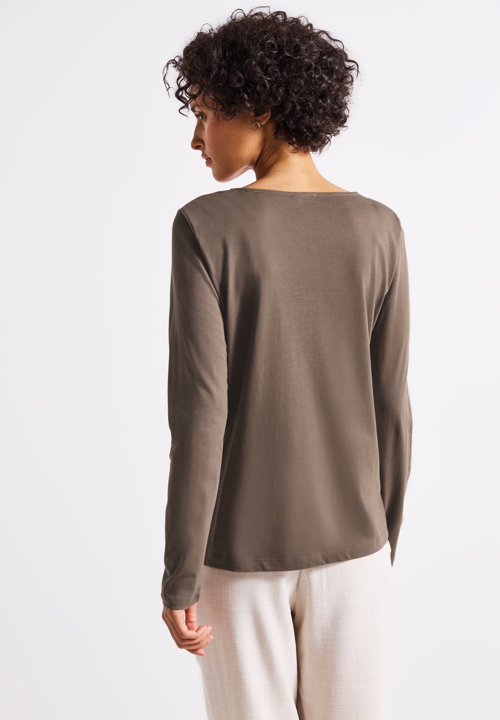 STREET ONE Langarmshirt, im soften Baumwoll-Mix