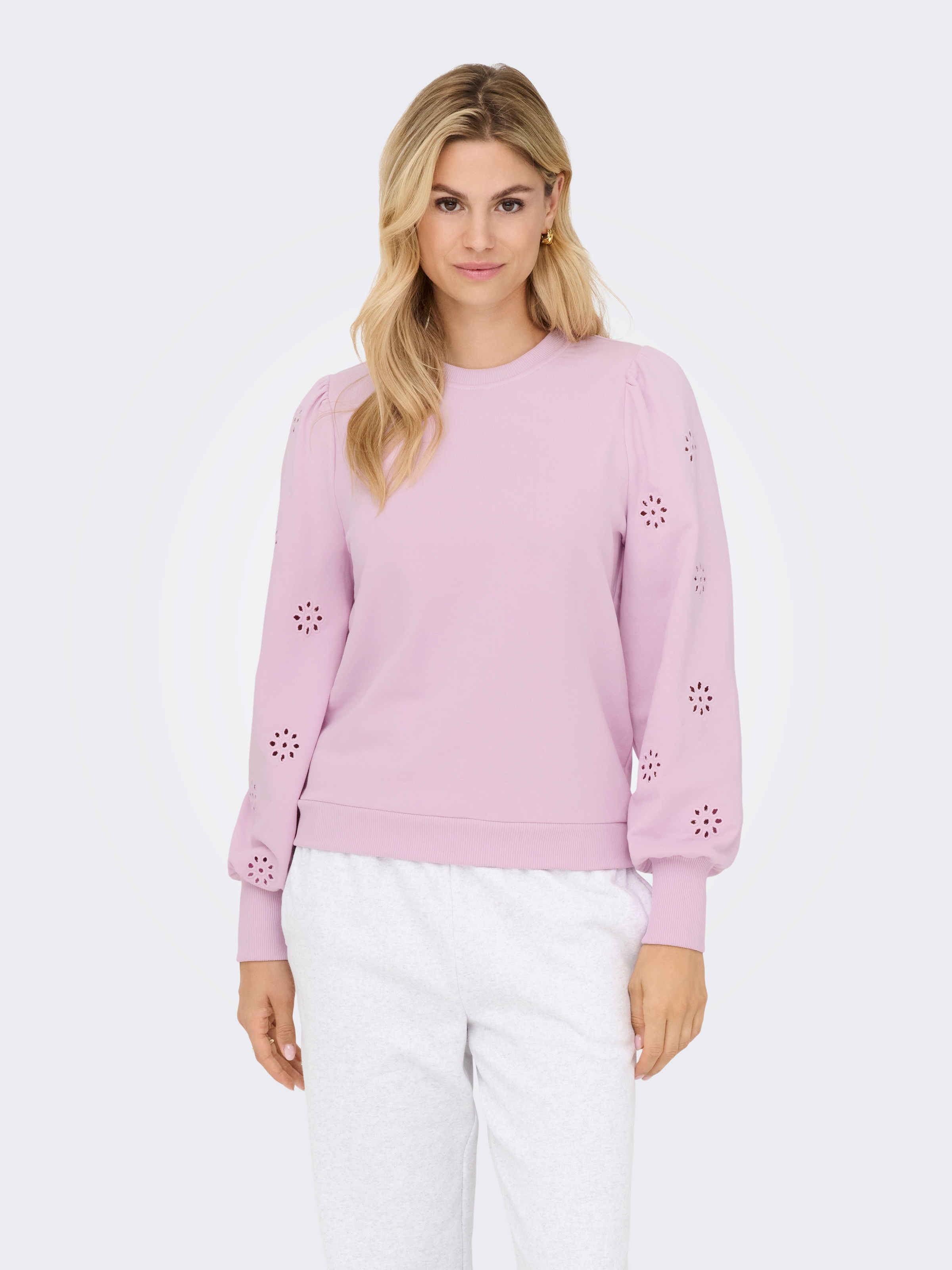 ONLY "ONLFEMME L/S PUFF EMBROIDERY UB SWT", mit Puffärmeln mit wunderschöne günstig online kaufen