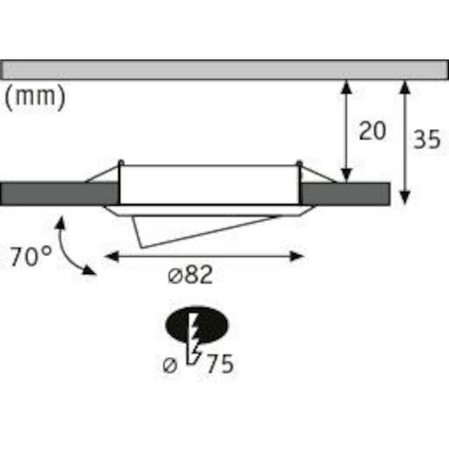 Paulmann LED Einbauleuchte, 3 flammig-flammig, 3er-Set schwenkbar rund  3.000K 3x6W 230V Chrom matt kaufen | BAUR