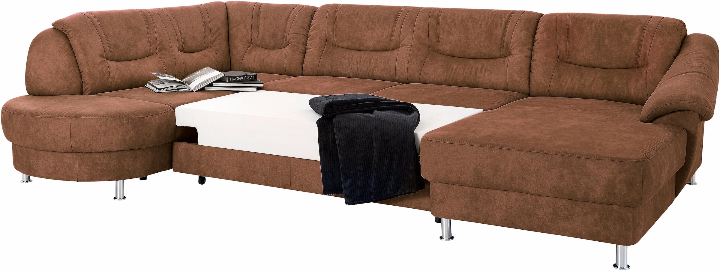 sit&more Wohnlandschaft »Salsa U-Form«, mit Federkern, wahlweise mit Bettfunktion