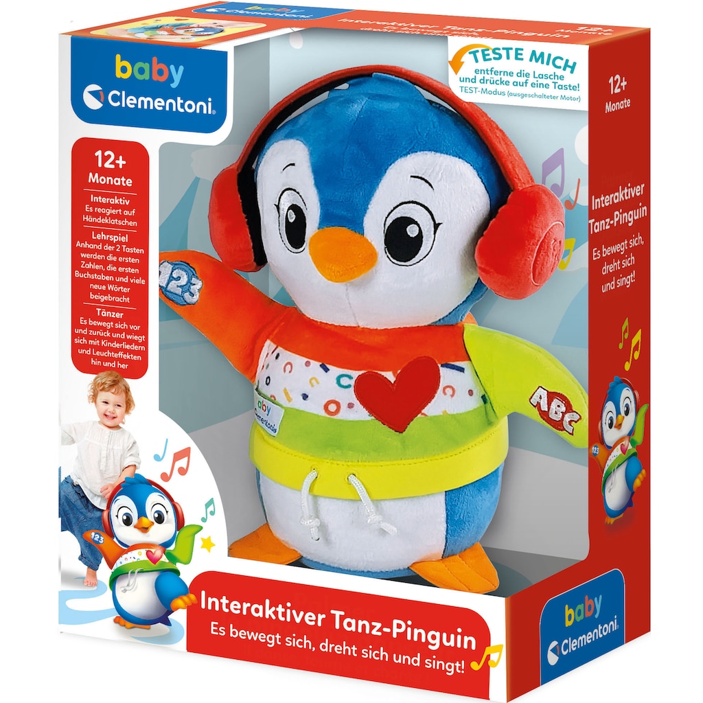 Clementoni® Kuscheltier »Baby Clementoni, Tanz-mit-mir Pinguin«