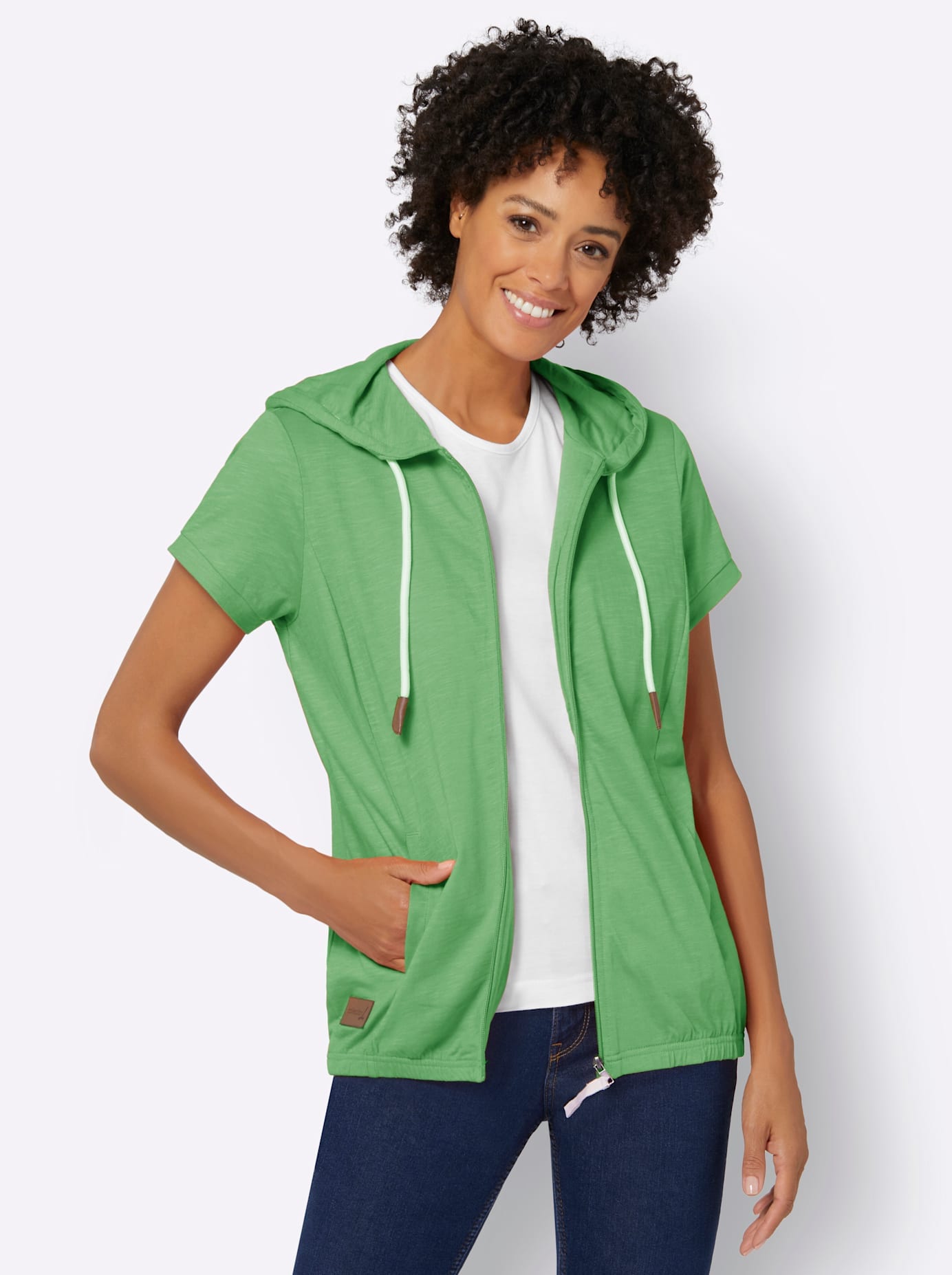 Casual Looks Shirtjacke "Sweatjacke" 1 Stk. tlg. günstig online kaufen