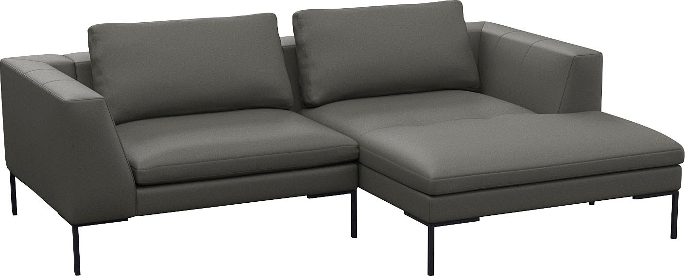 FLEXLUX Ecksofa »Loano, superbequemer Sitzkomfort durch Kaltschaum im Sitz, L-Form«, modernes Sofa, frei im Raum stellbar, lose Kissen, hoher Fuß