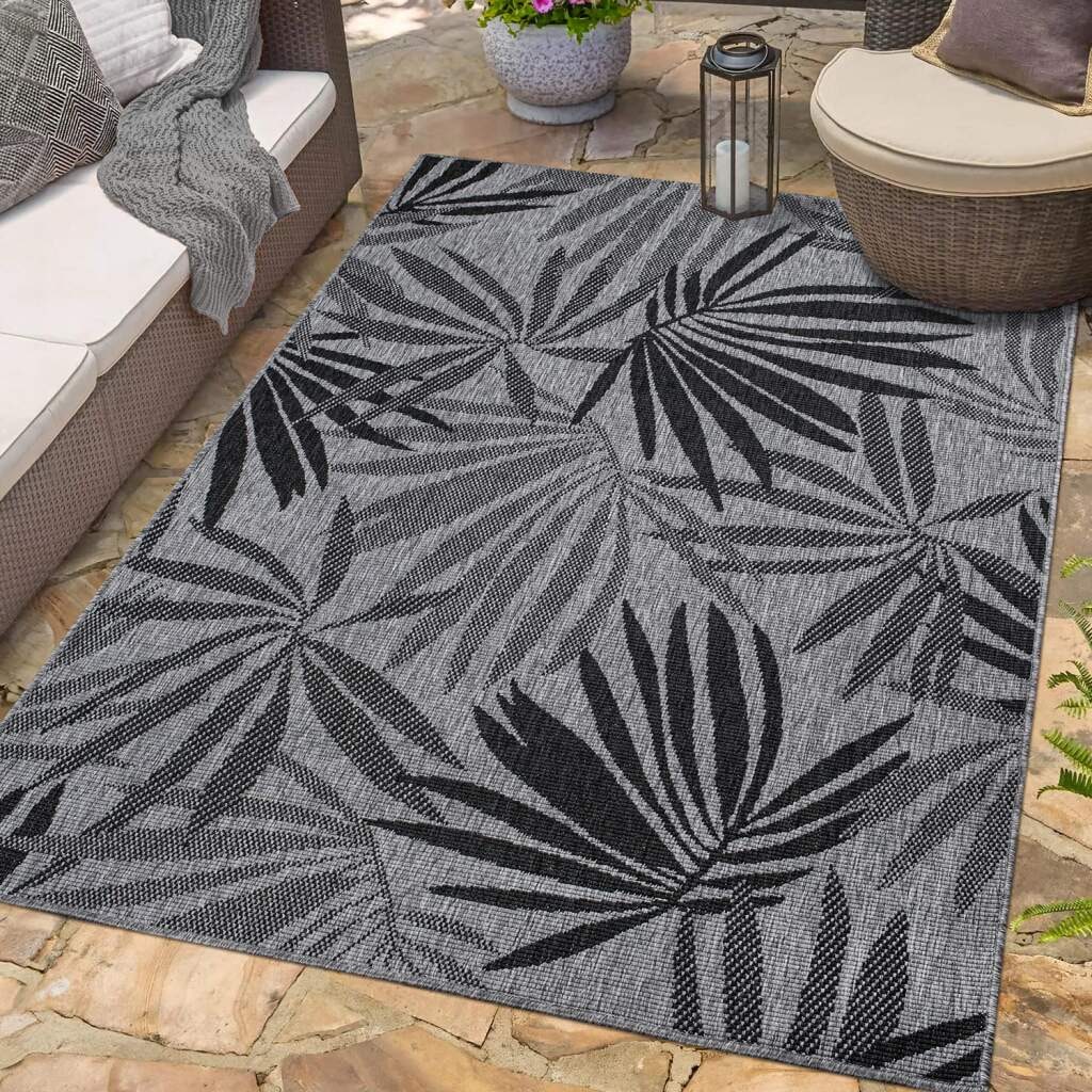 Carpet City Outdoorteppich »DUO RUG 5771«, rechteckig, Wendeteppich Wetterfest In- & Outdoor, Balkon, Terrasse, Wohnzimmer