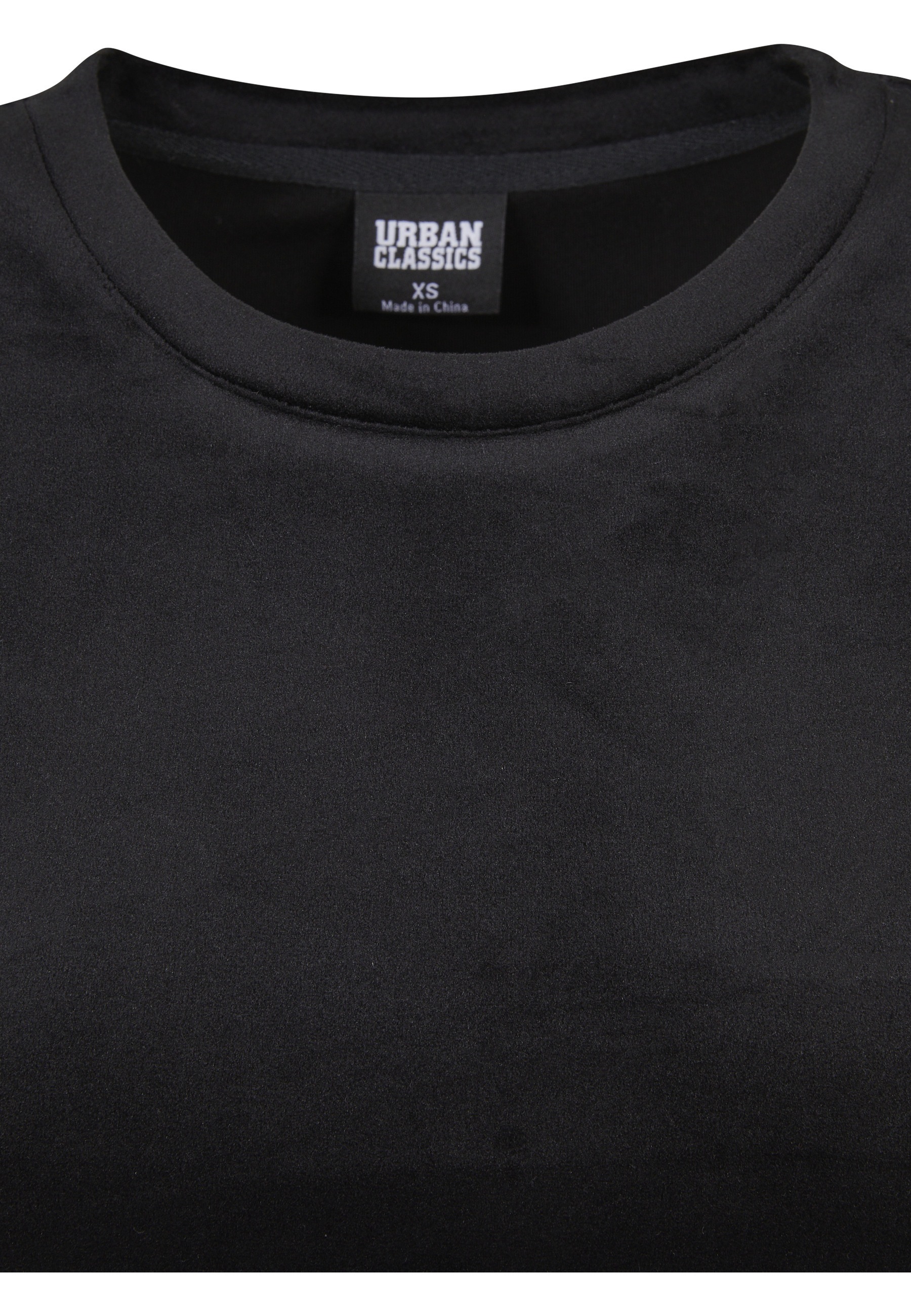 URBAN CLASSICS Kurzarmshirt »Urban Classics Damen Ladies Short Velvet Tee« 1 Stk.