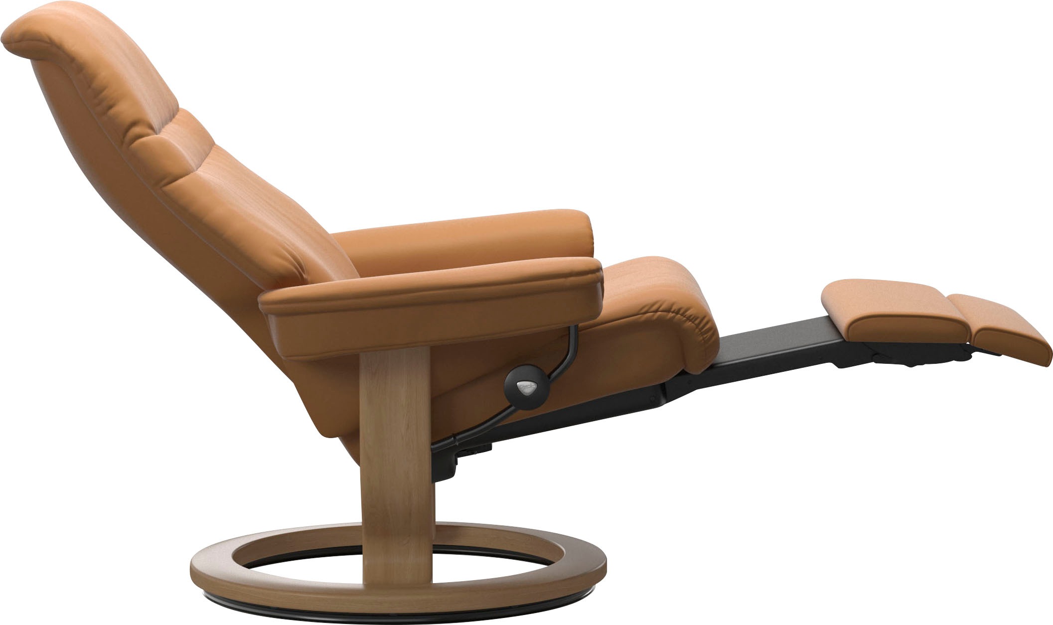 Relaxsessel STRESSLESS "Sunrise", new caramel batick, B:79cm H:103cm T:78cm, Leder BATICK: BATICK ist ein leicht korrigiertes, durchgefärbtes und genarbtes Möbelleder, bei dem die meisten Unebenheiten und Spuren in der Regel entfernt wurden.;Leder PALOMA: 6