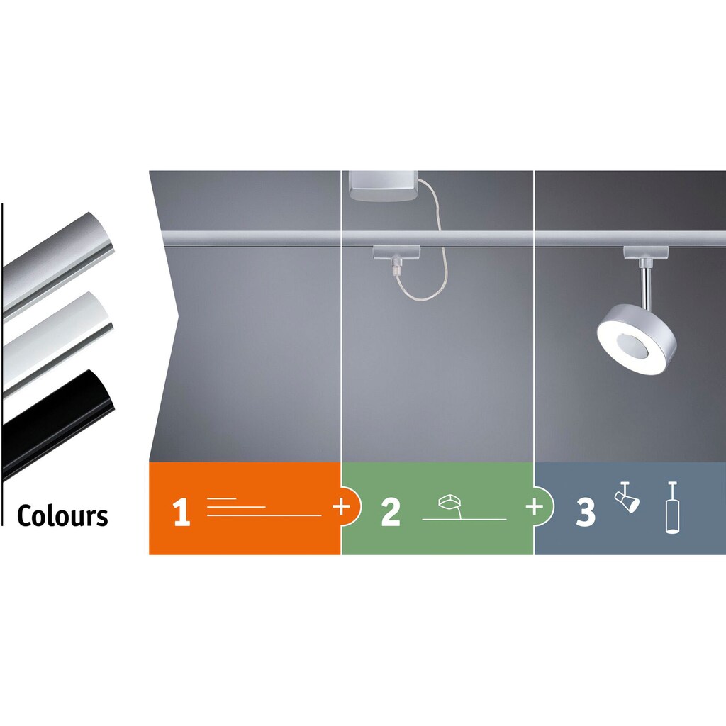 Paulmann Deckenleuchte »URail Spot Tubo 1x4W 3000K 230V«, 1 flammig-flammig, 3-Step-Dimmbar