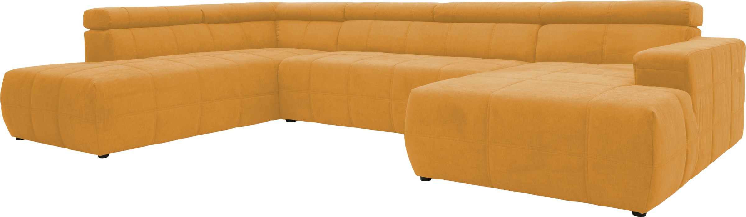 OTTO home Wohnlandschaft »Ballerup 359 x 228 cm, auch mit verstellbarer Sitztiefe« Kopfteile verstellbar, aus pflegeleichtem, weichem Bezugsstoff, U-Form