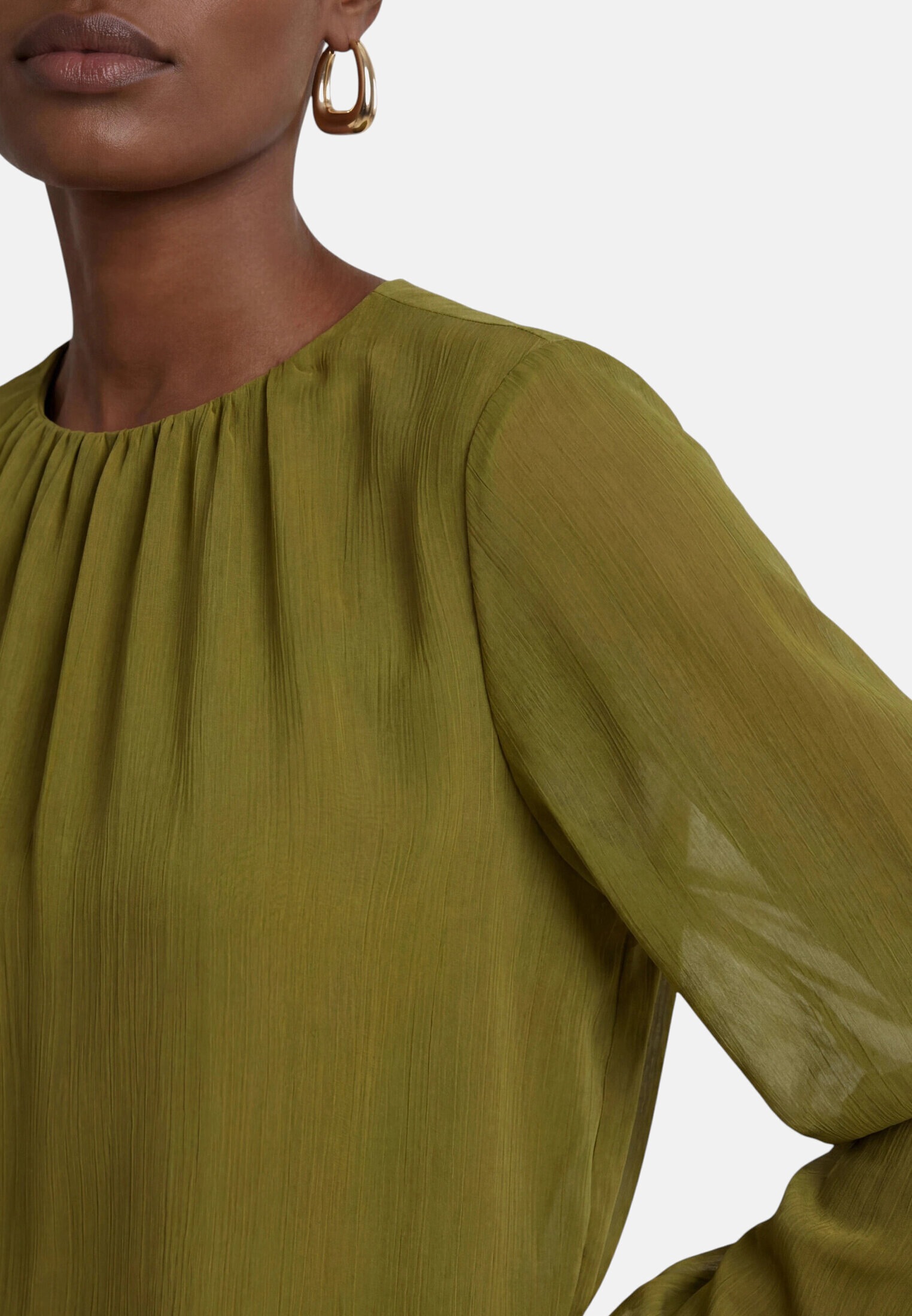 Zero Chiffonbluse »Damen mit Crinkle-Effekt«