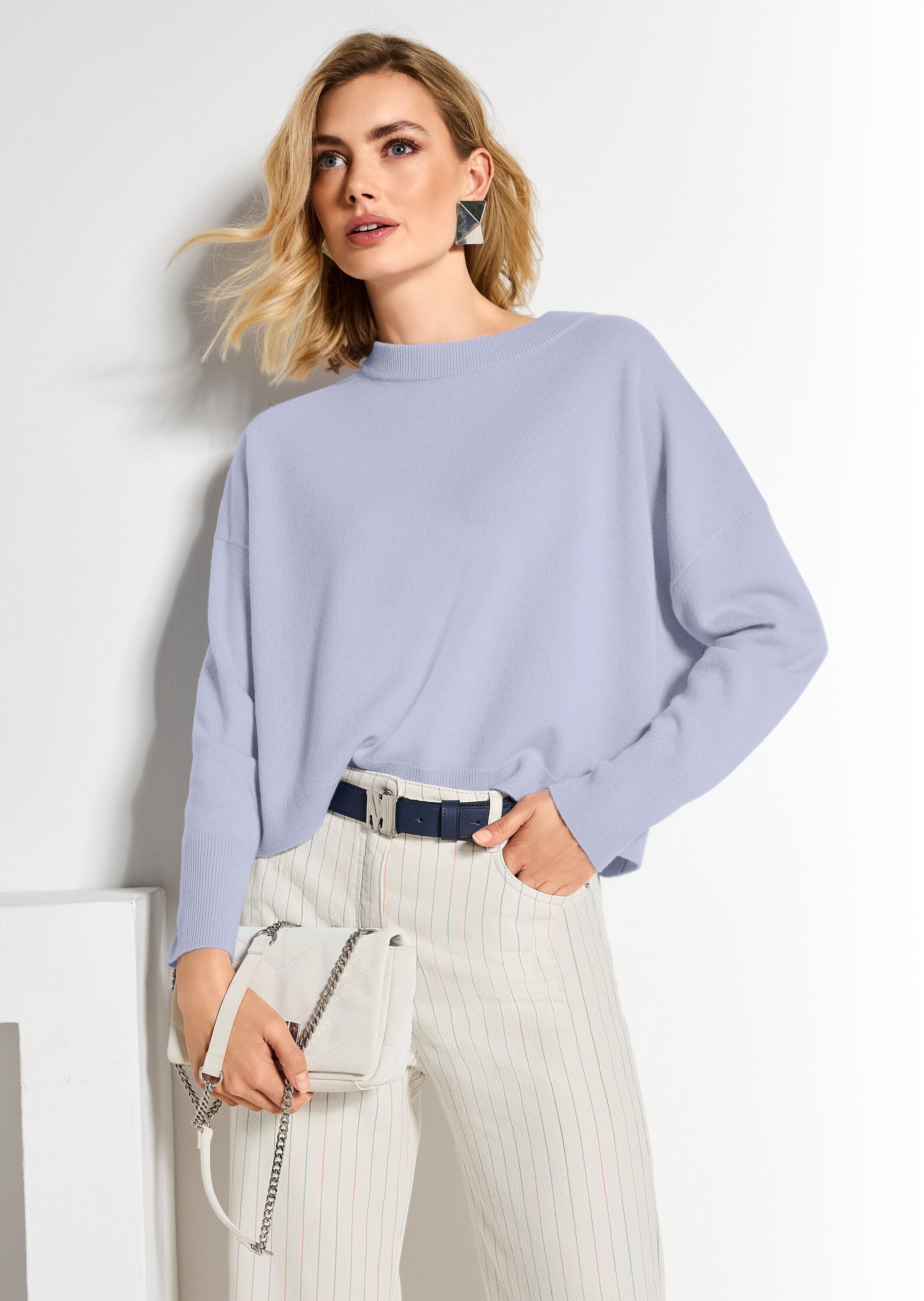 MADELEINE Longpullover »Strickpullover Kaschmir Pullover mit Rundhalsausschnitt« Oversized Look