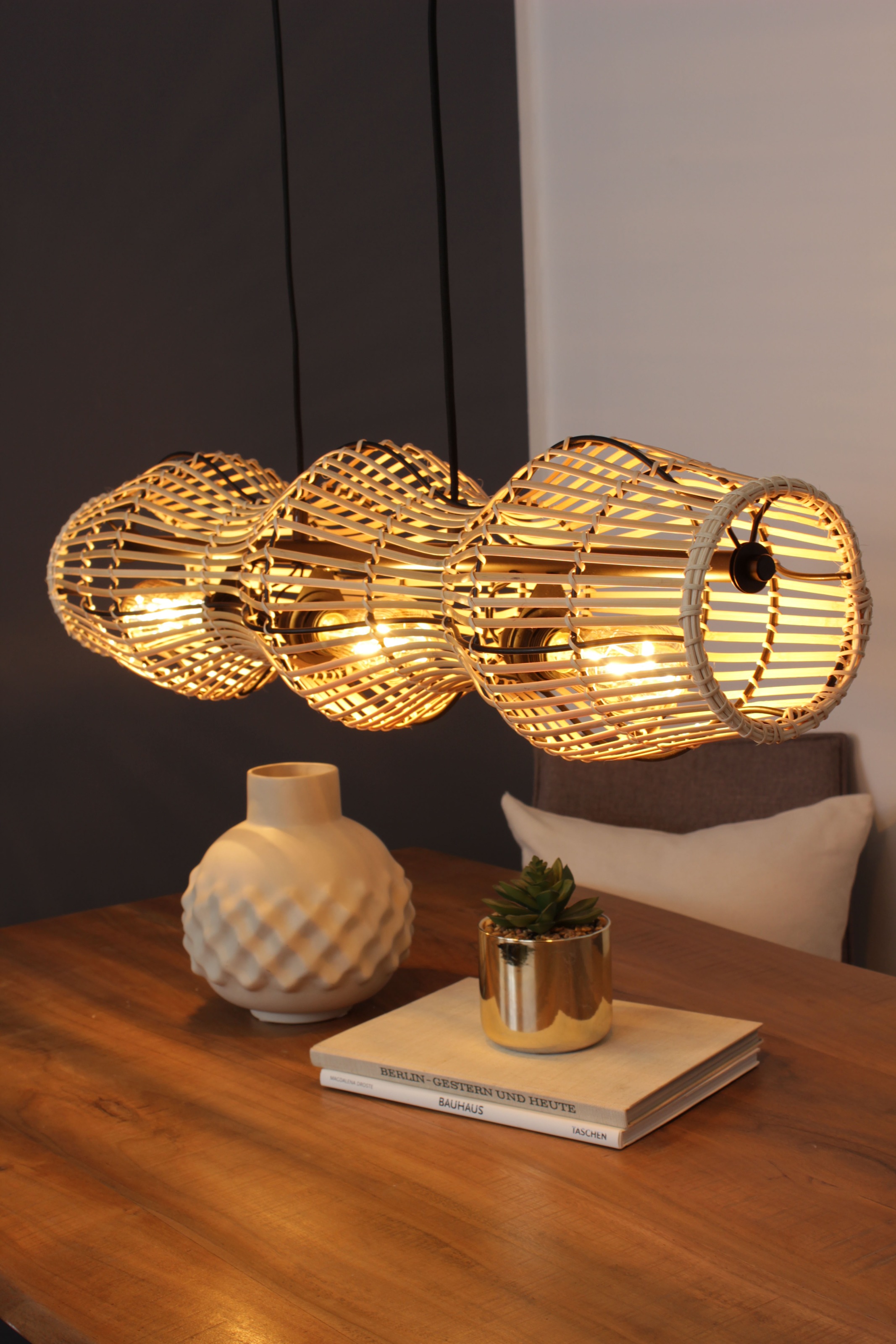 ECO-LIGHT Pendelleuchte »Bamboo«, 3 flammig, Leuchtmittel E27 | ohne Leuchtmittel